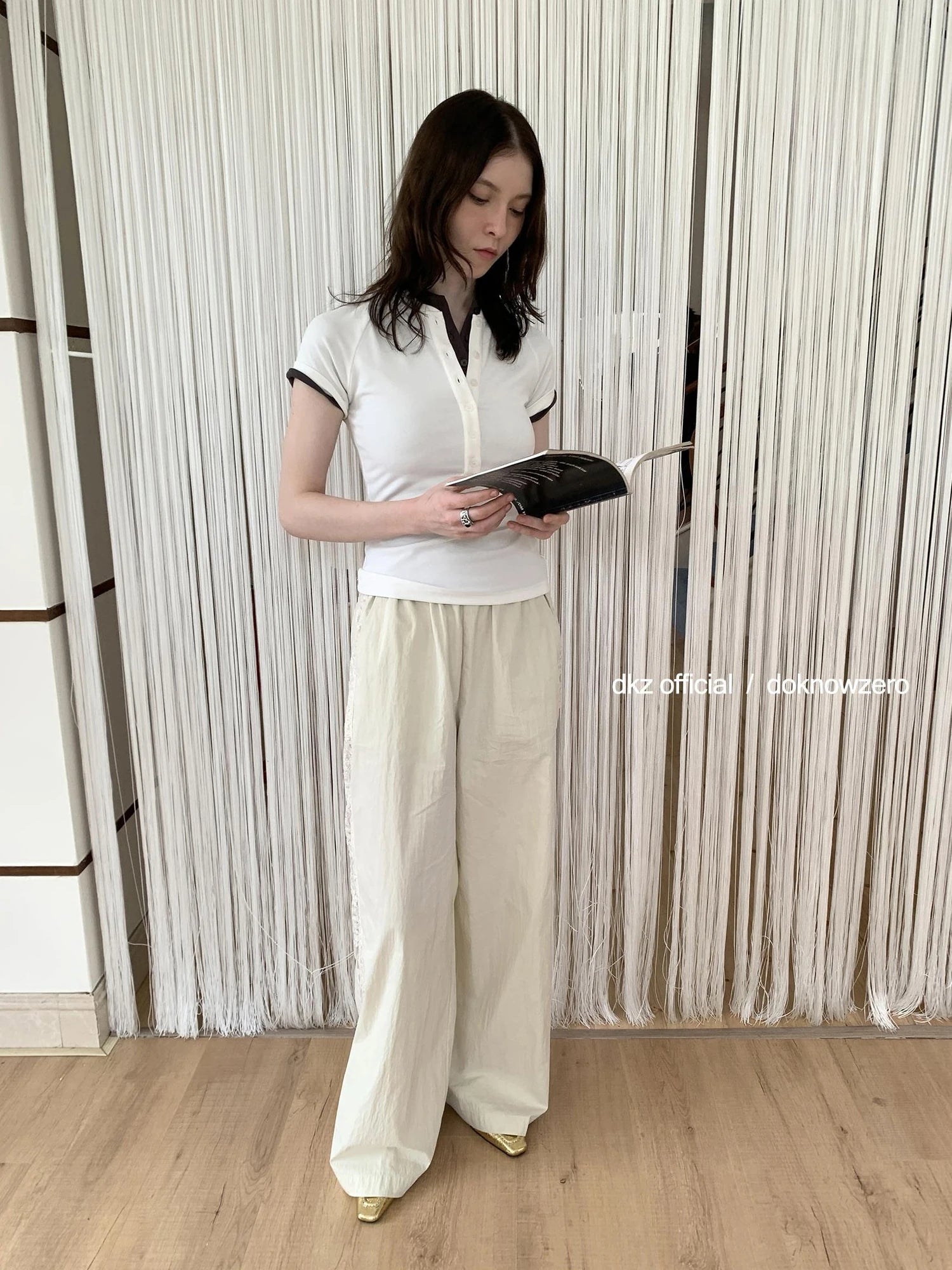 DKZ OFFICIAL Classic Summer Henley T-shirt For Women