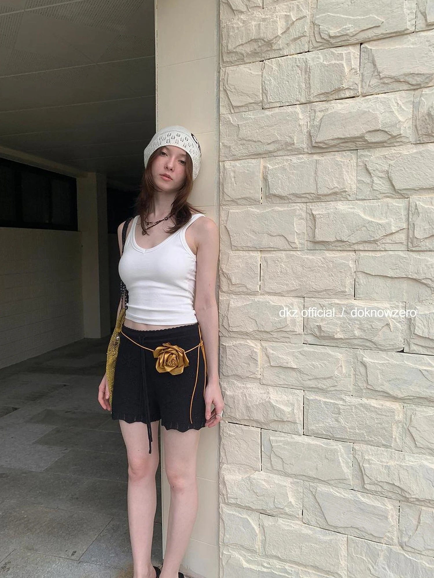 DKZ OFFICIAL Crochet Lace Summer Shorts Vacation Beach
