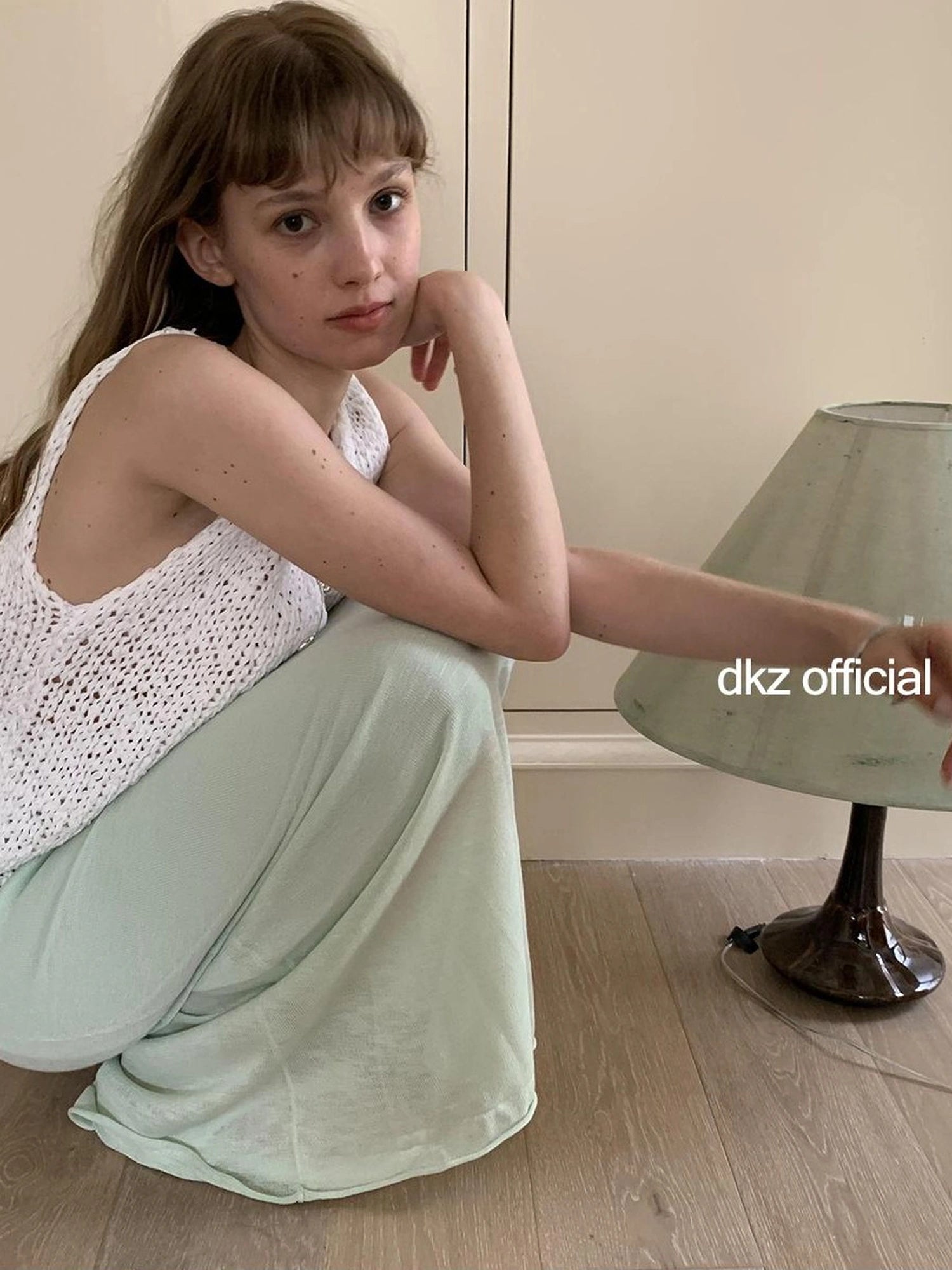 DKZ OFFICIAL Crochet Strap Knit Top Women Summer Sleeveless