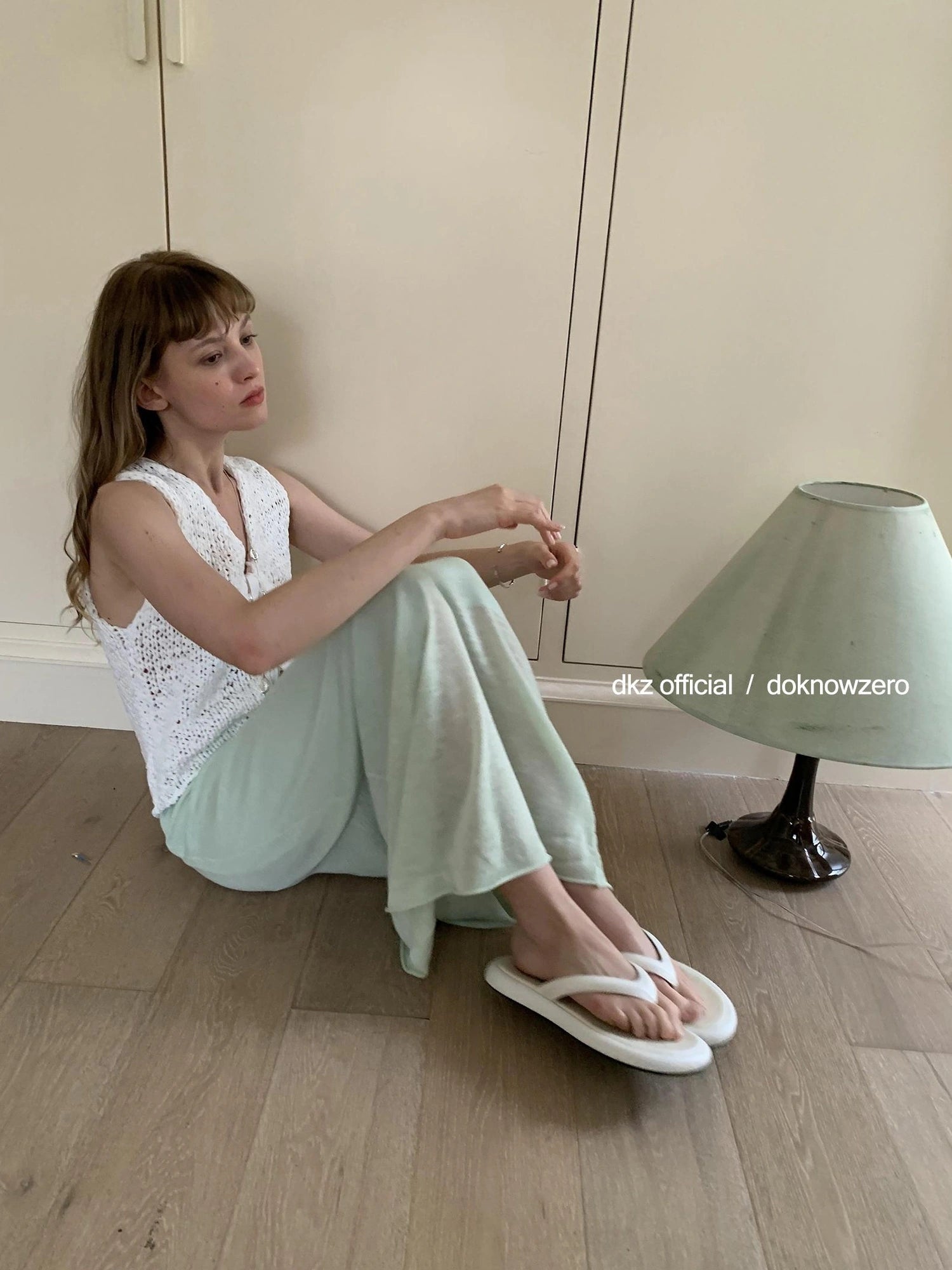 DKZ OFFICIAL Crochet Strap Knit Top Women Summer Sleeveless