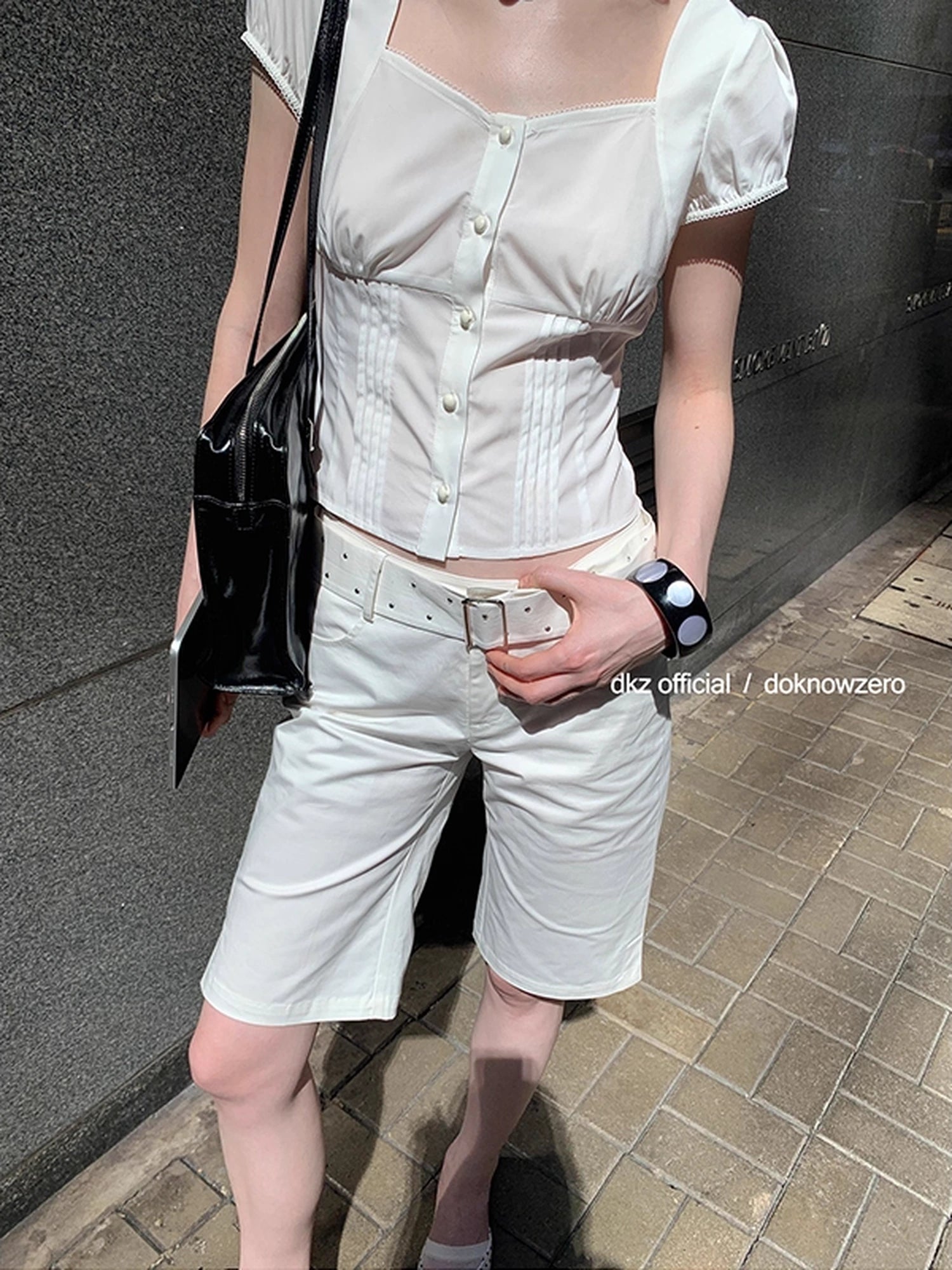 DKZ_OFFICIAL_Cuffed_Denim_Shorts_With_Studded_Belt_MISSTT