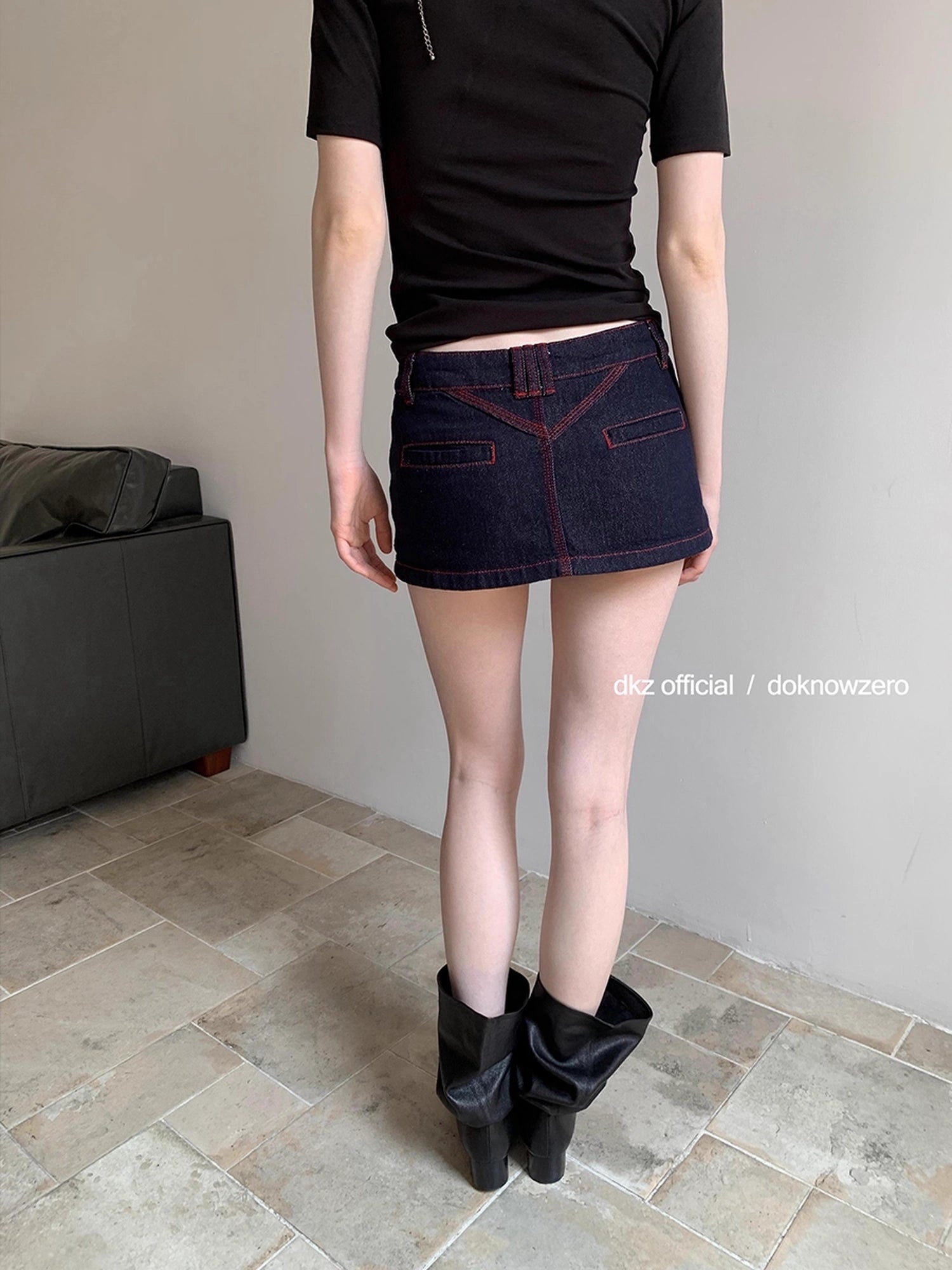 DKZ_OFFICIAL_Deep_Blue_Rolled_Hem_Casual_Shorts_MISSTT