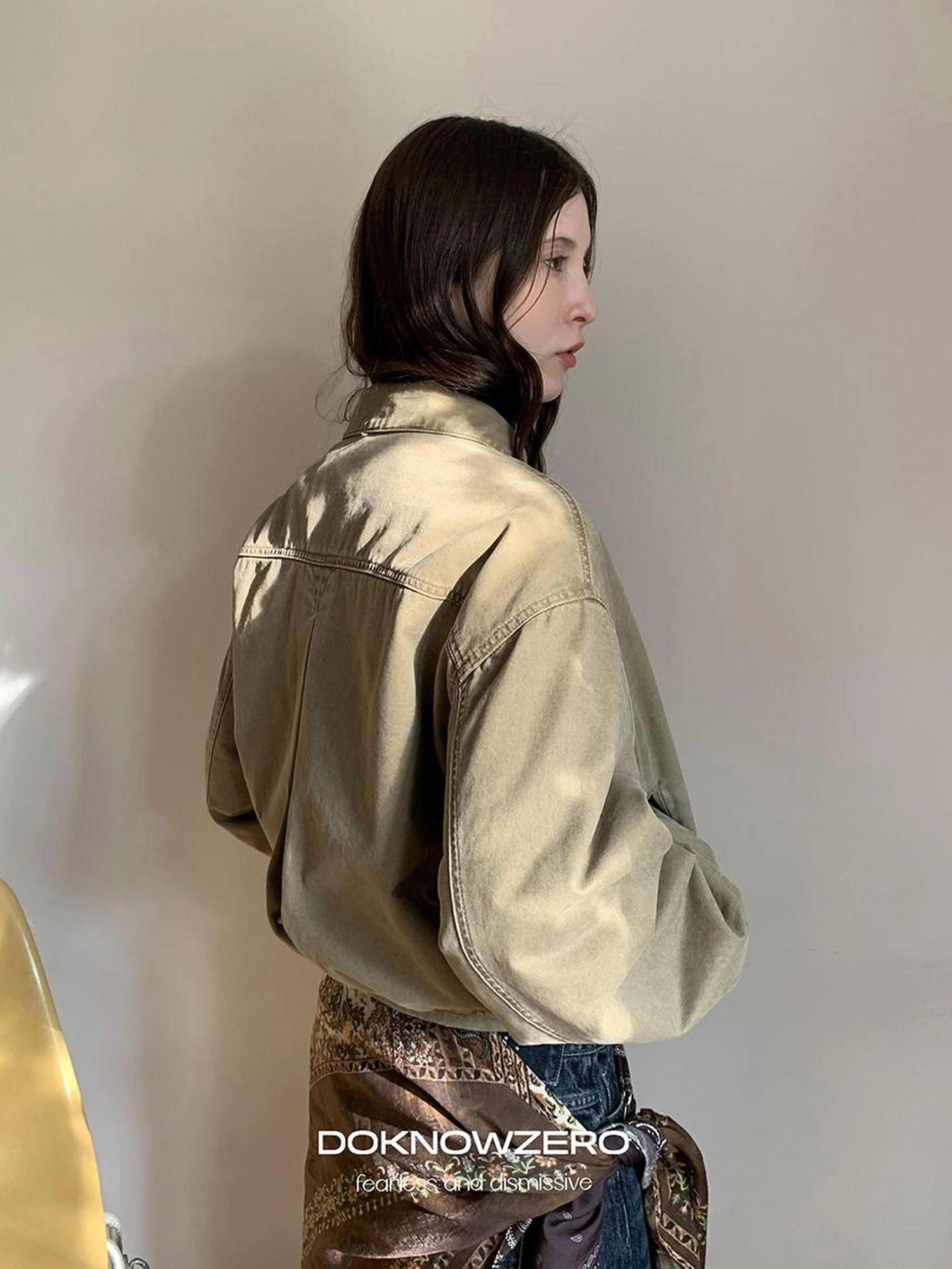 DKZ OFFICIAL Detachable Lace Hooded Quilted Jacket