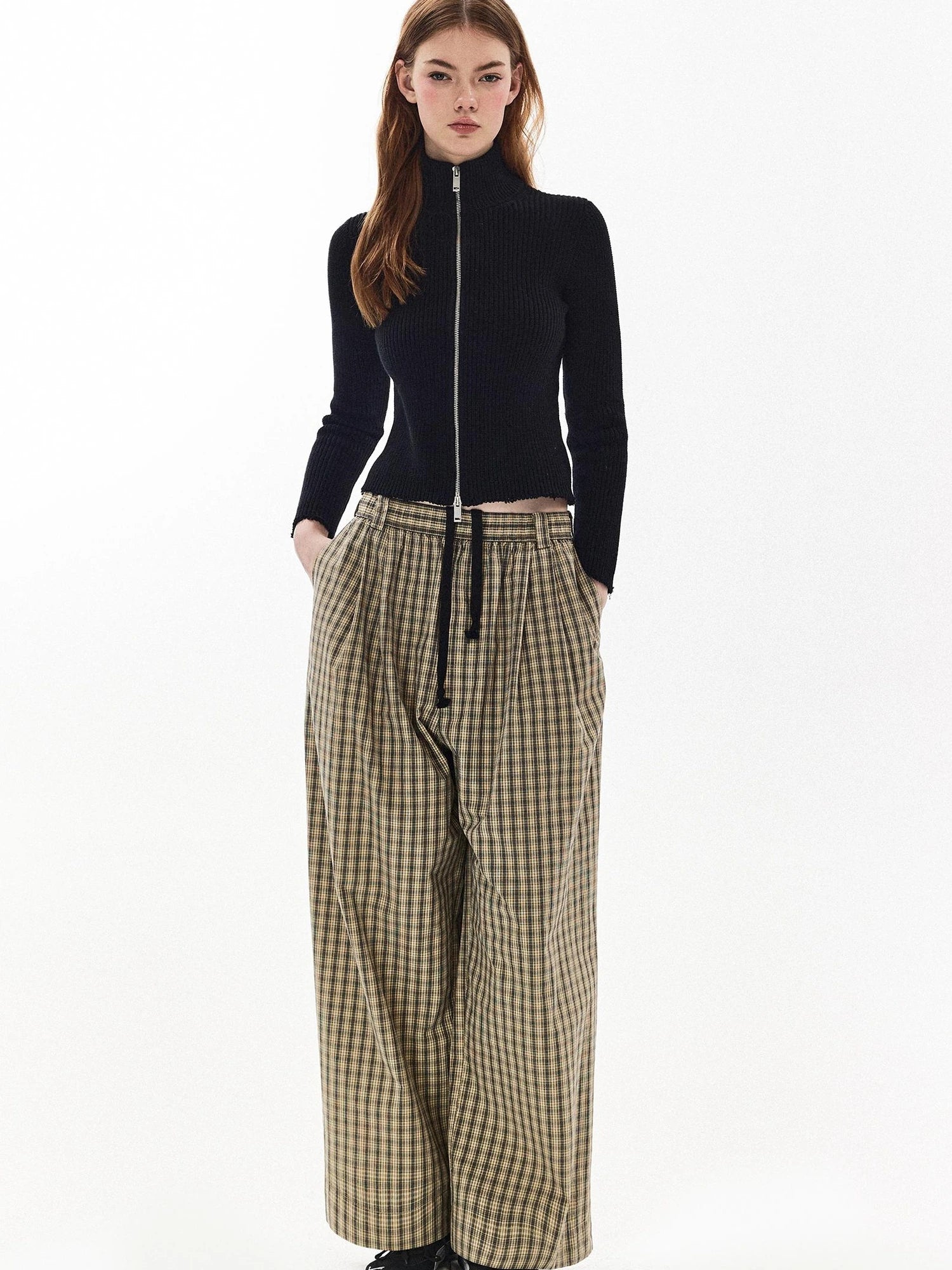 DKZ OFFICIAL Double Layered Hem Knitted Cardigan