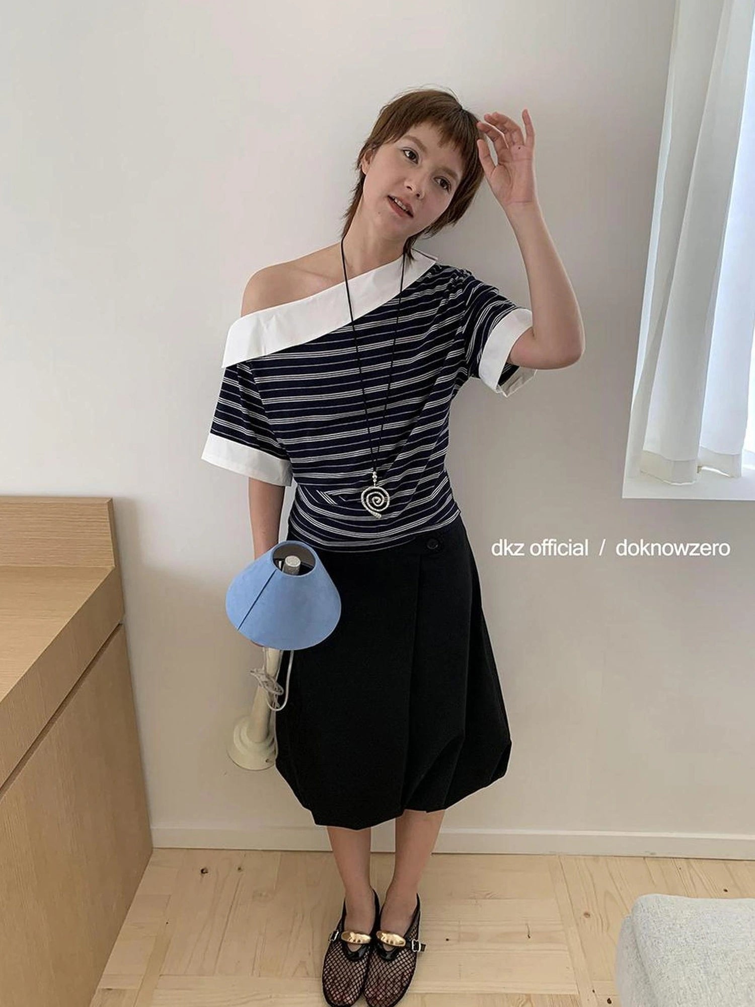 DKZ OFFICIAL Double Waist Floral Bud Skirt