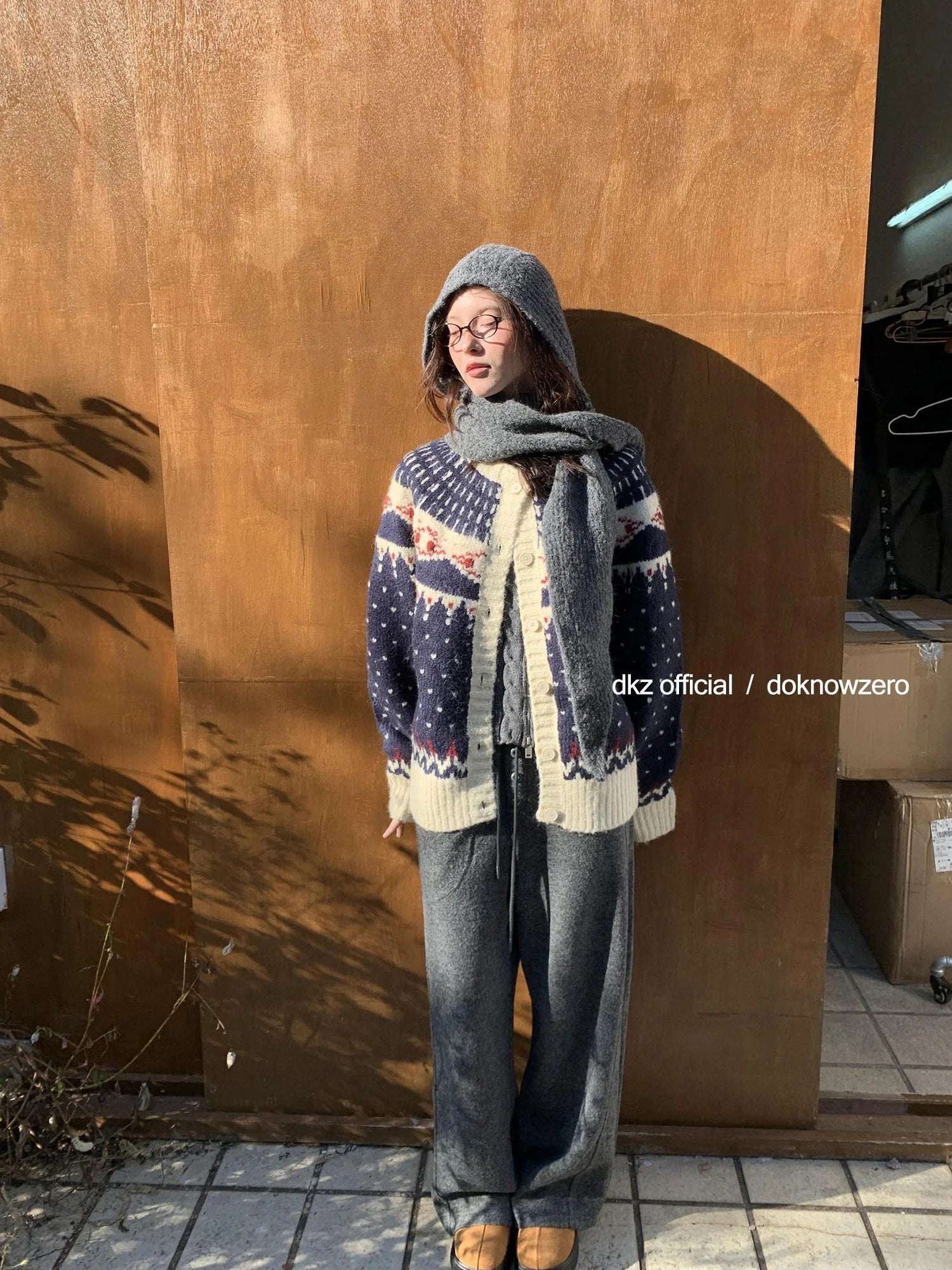 DKZ OFFICIAL Drawstring Wide Leg Trousers With Flowy Drape