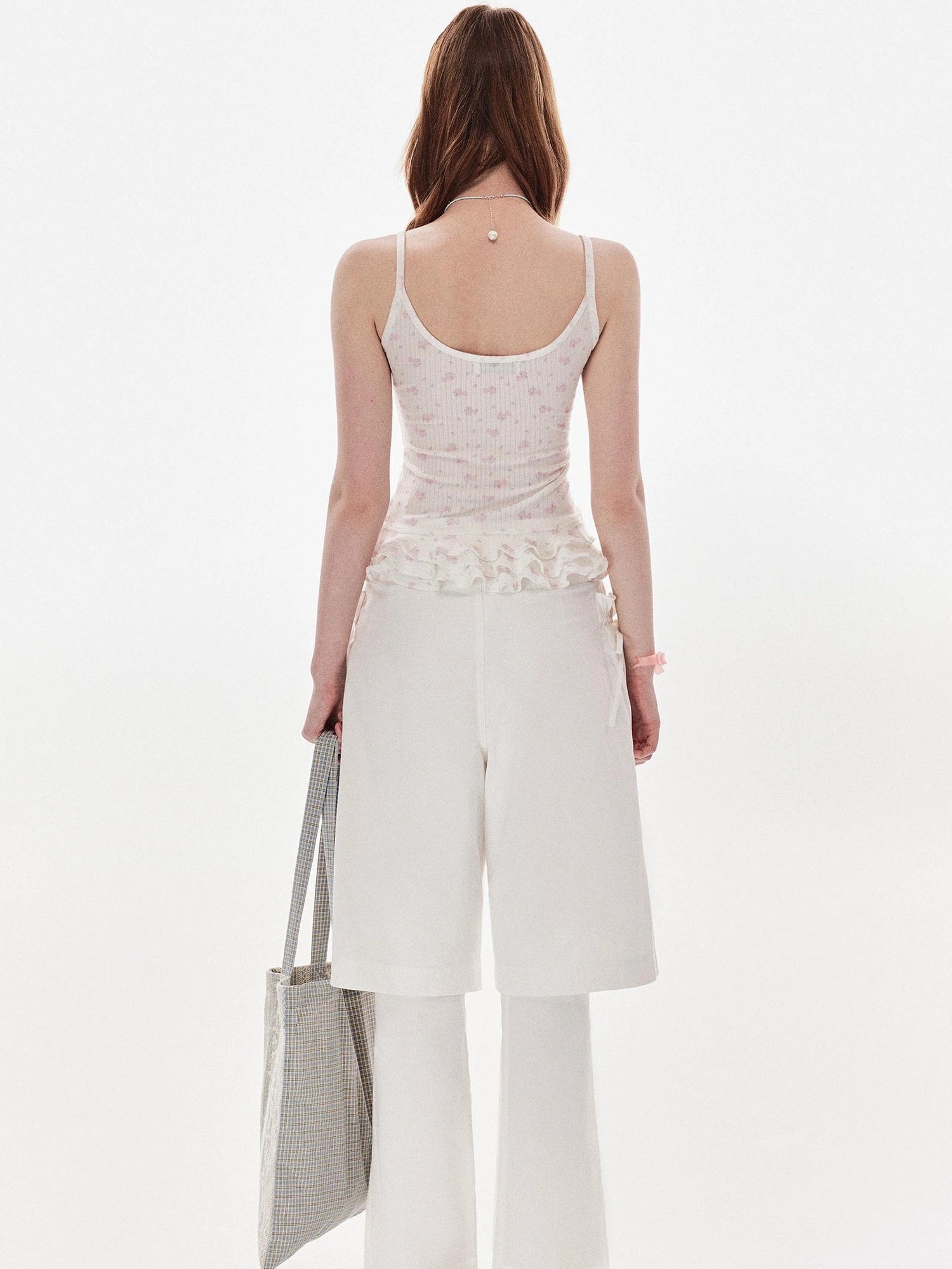 DKZ OFFICIAL Floral Bunny Print Slim Camisole Cardigan Set