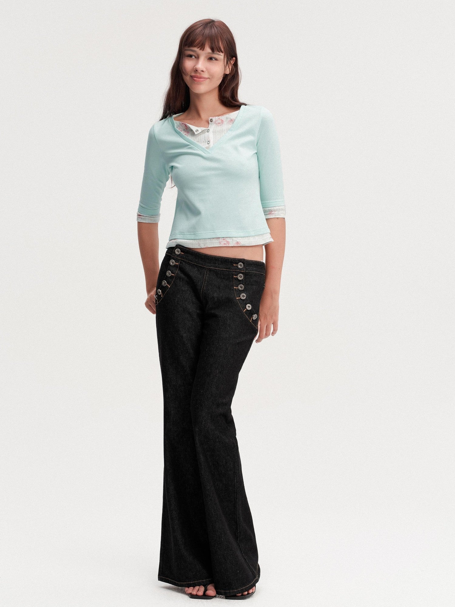DKZ OFFICIAL Floral Colorblock Women&