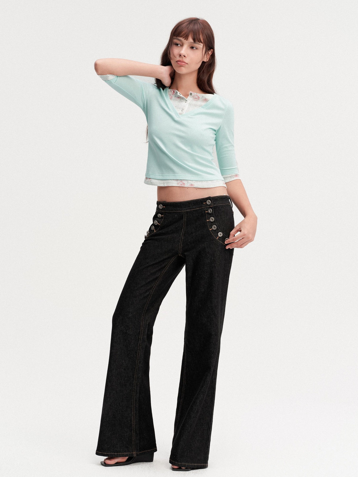 DKZ OFFICIAL Floral Colorblock Women&