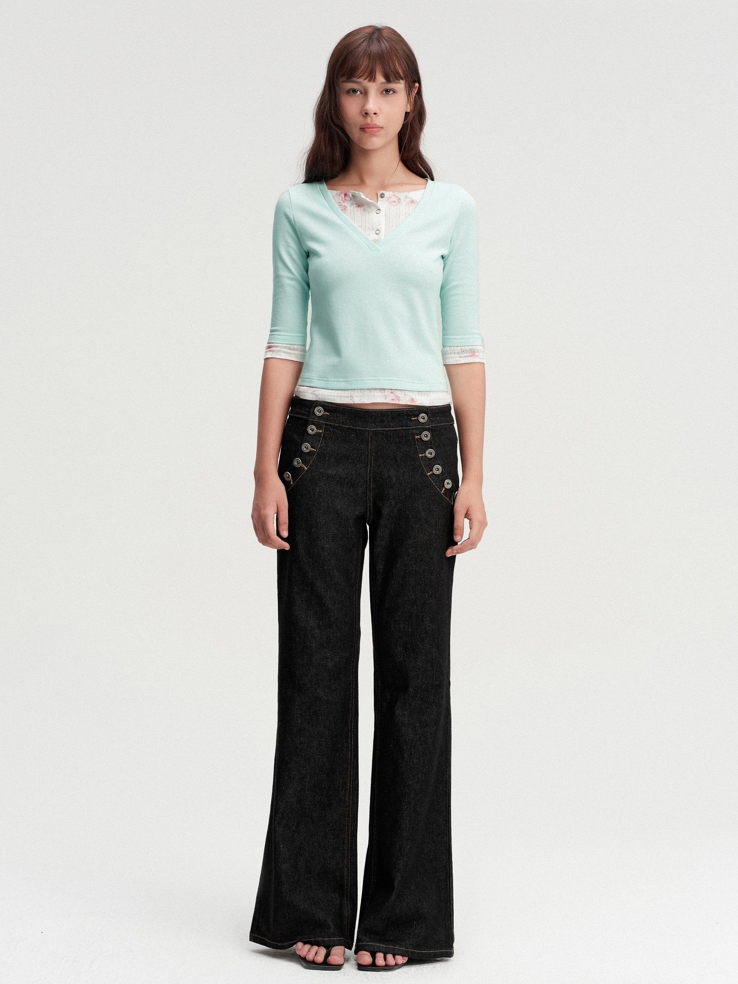 DKZ OFFICIAL Floral Colorblock Women&
