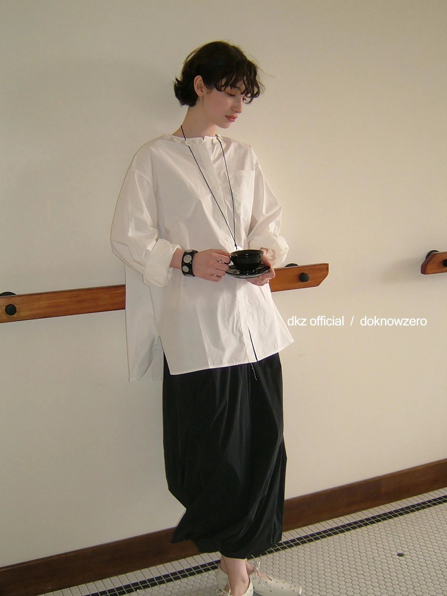 DKZ OFFICIAL Floral Sculpted A-Line Skirt With Elastic Waistband