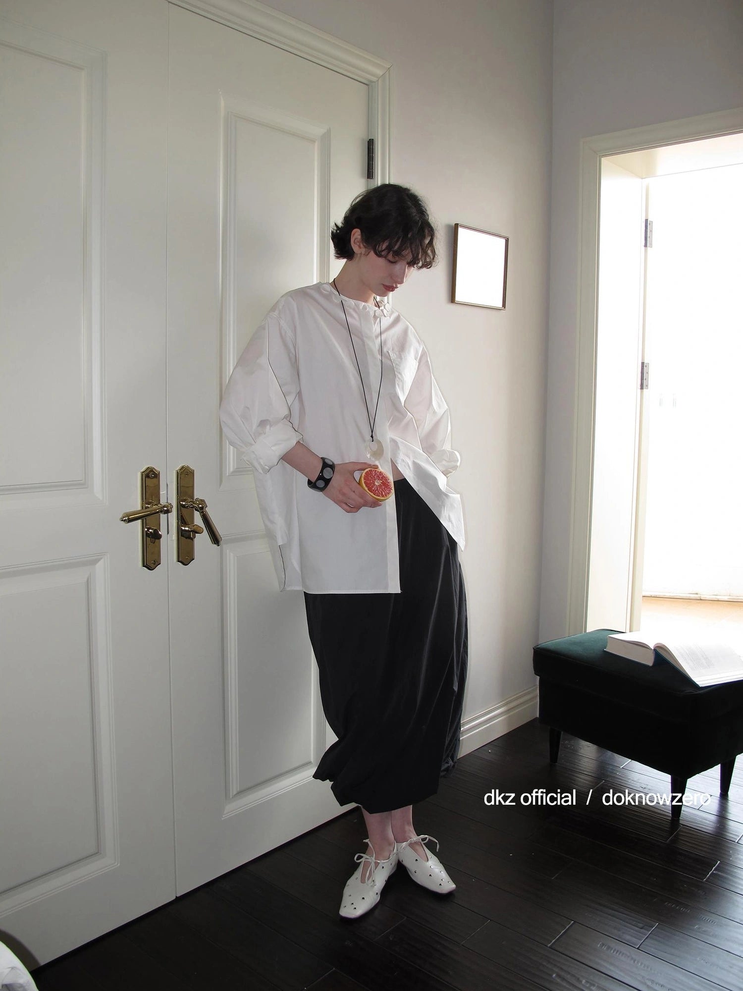 DKZ OFFICIAL Floral Sculpted A-Line Skirt With Elastic Waistband