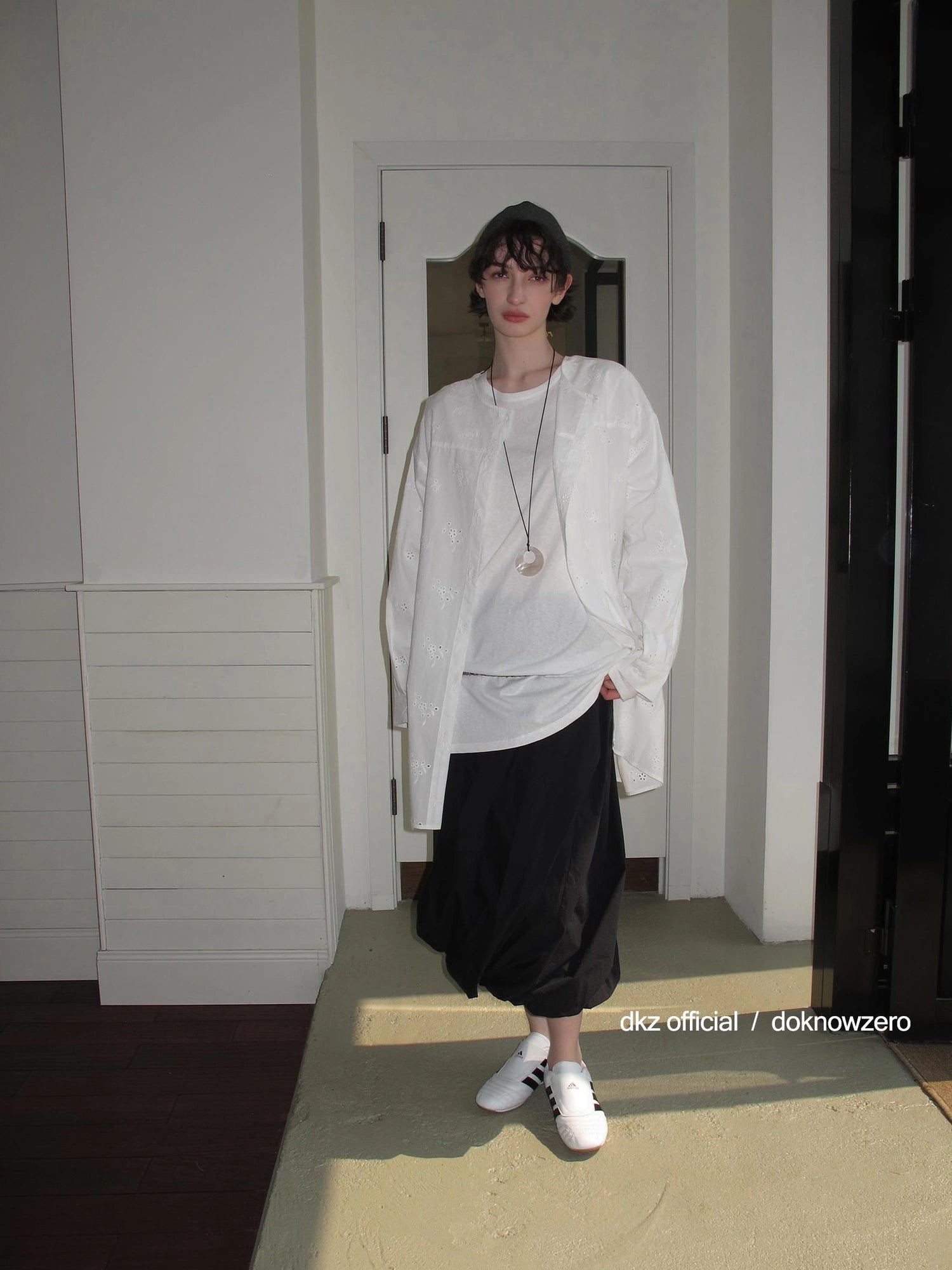 DKZ OFFICIAL Floral Sculpted A-Line Skirt With Elastic Waistband