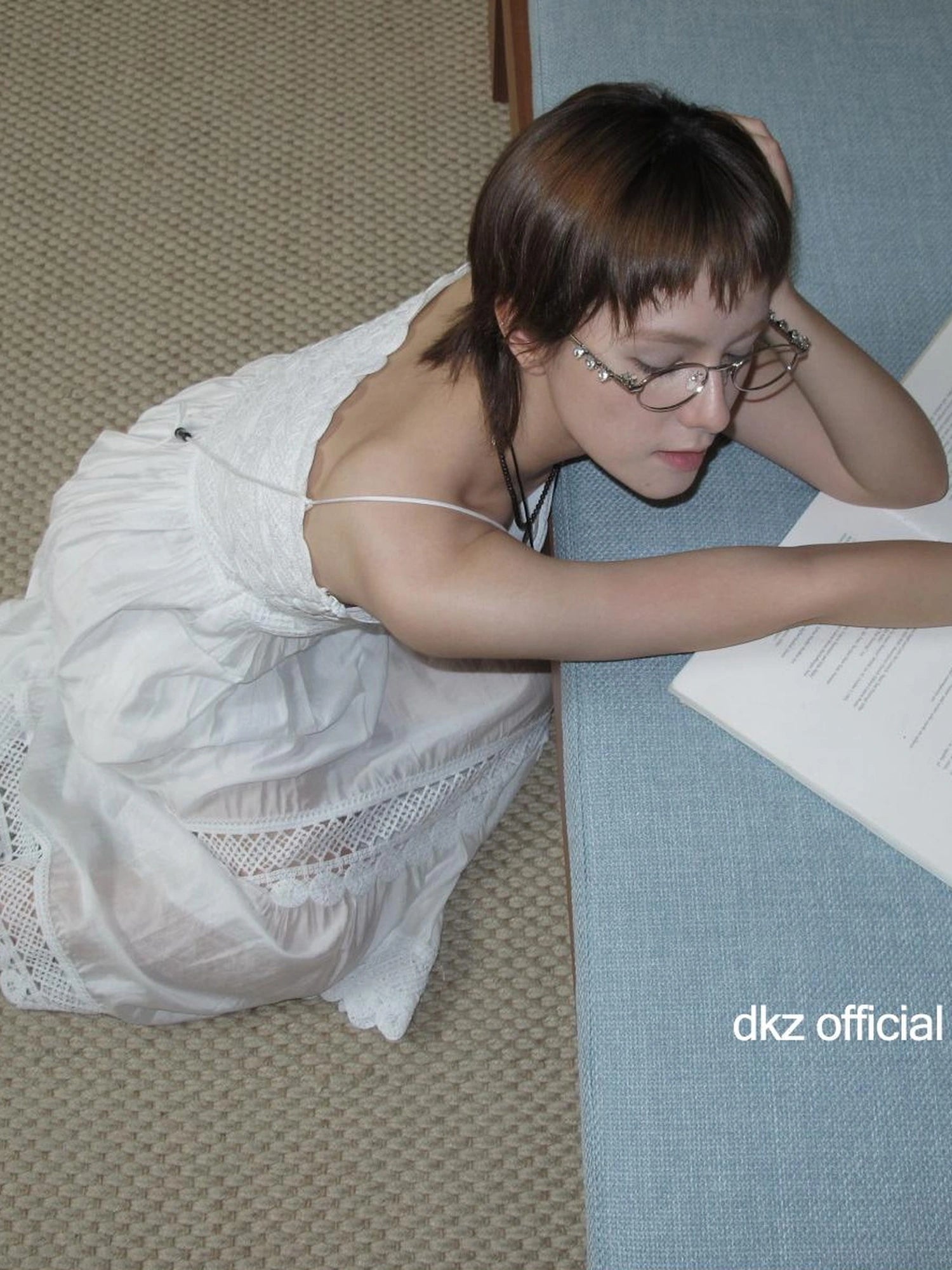 DKZ OFFICIAL French Lace Slip Dress With Hollow Waist
