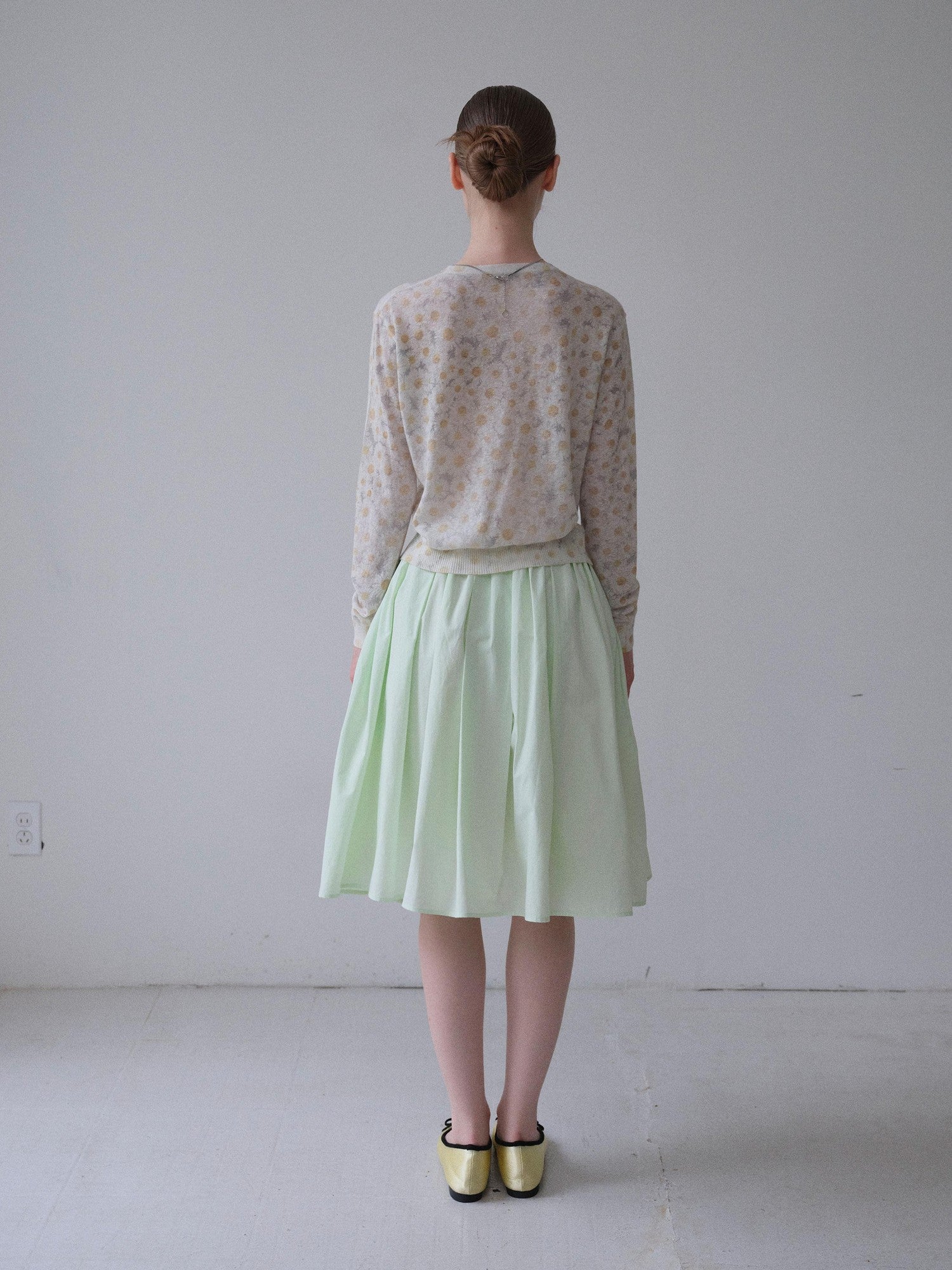 DKZ OFFICIAL Green Cross Embroidered Elastic Waist Women&