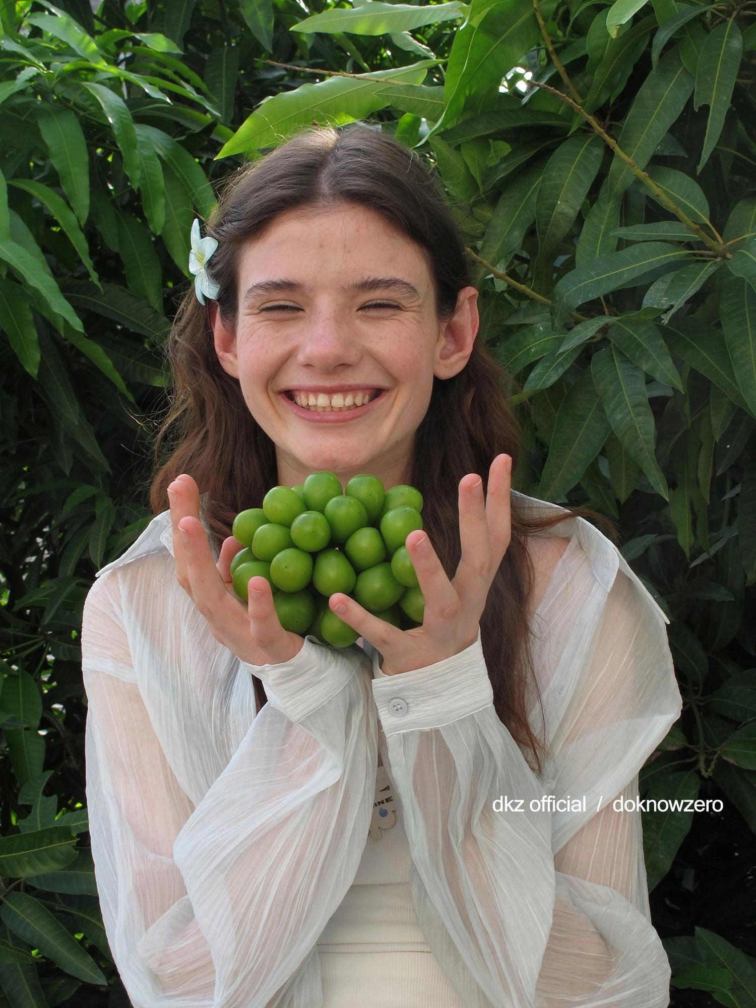DKZ OFFICIAL Green Sheer Pleated Oversized Shirt
