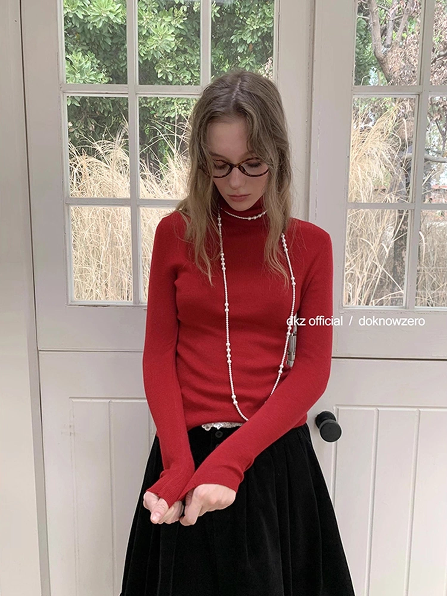 DKZ_OFFICIAL_High_Neck_Slim_Fit_Knit_Top_For_Women_MISSTT