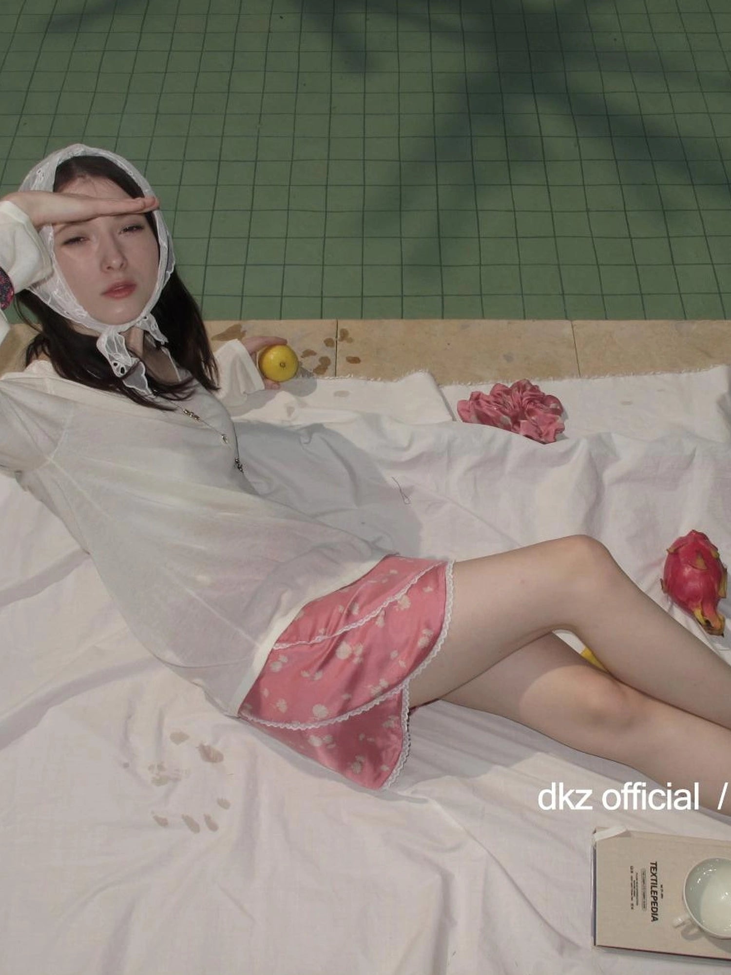 DKZ OFFICIAL Japanese Cupro Silk Floral Layered Midi Skirt