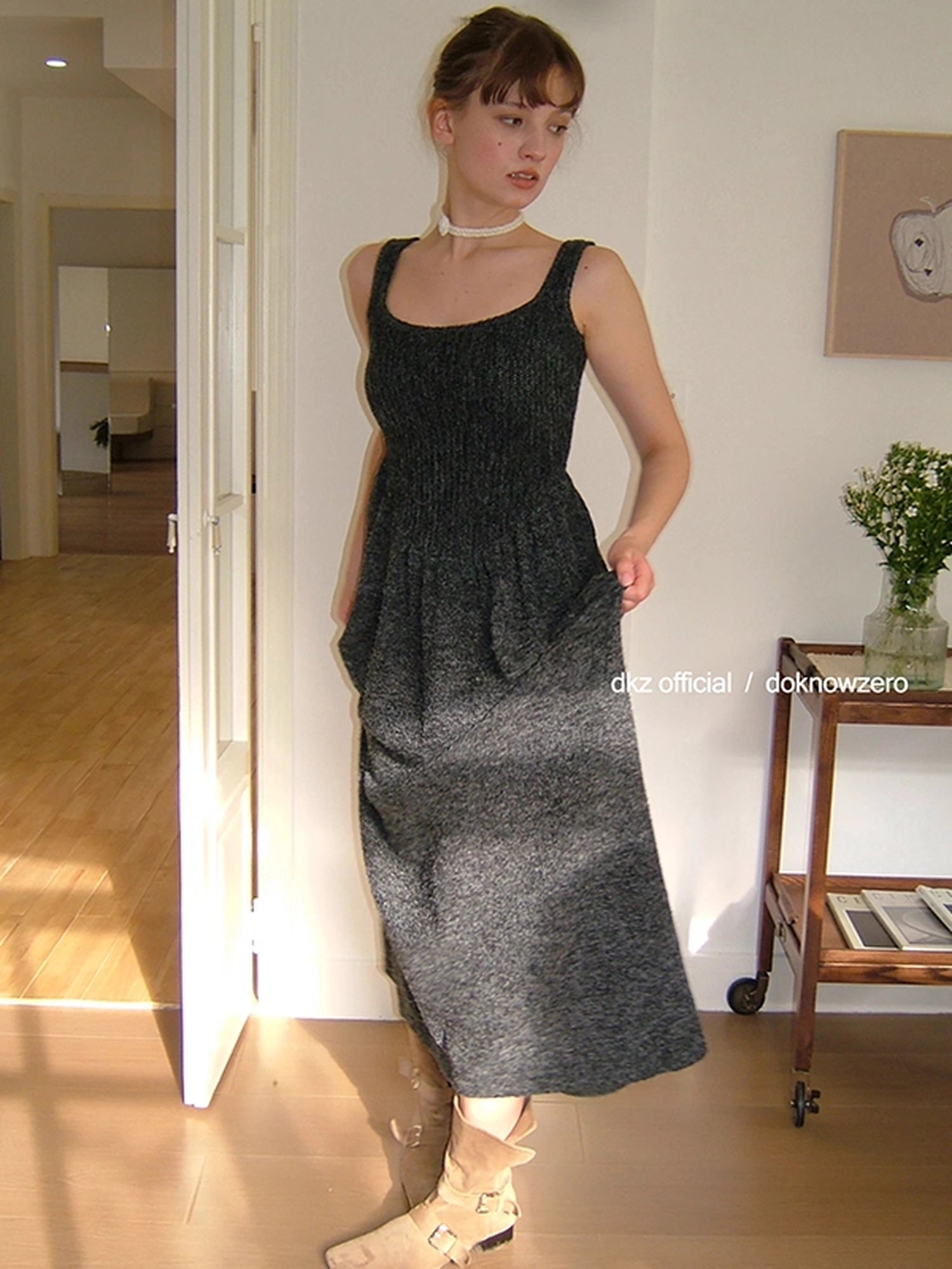 DKZ_OFFICIAL_Knit_Vest_Dress_For_Women_Autumn_Winter_Long_Skirt_MISSTT