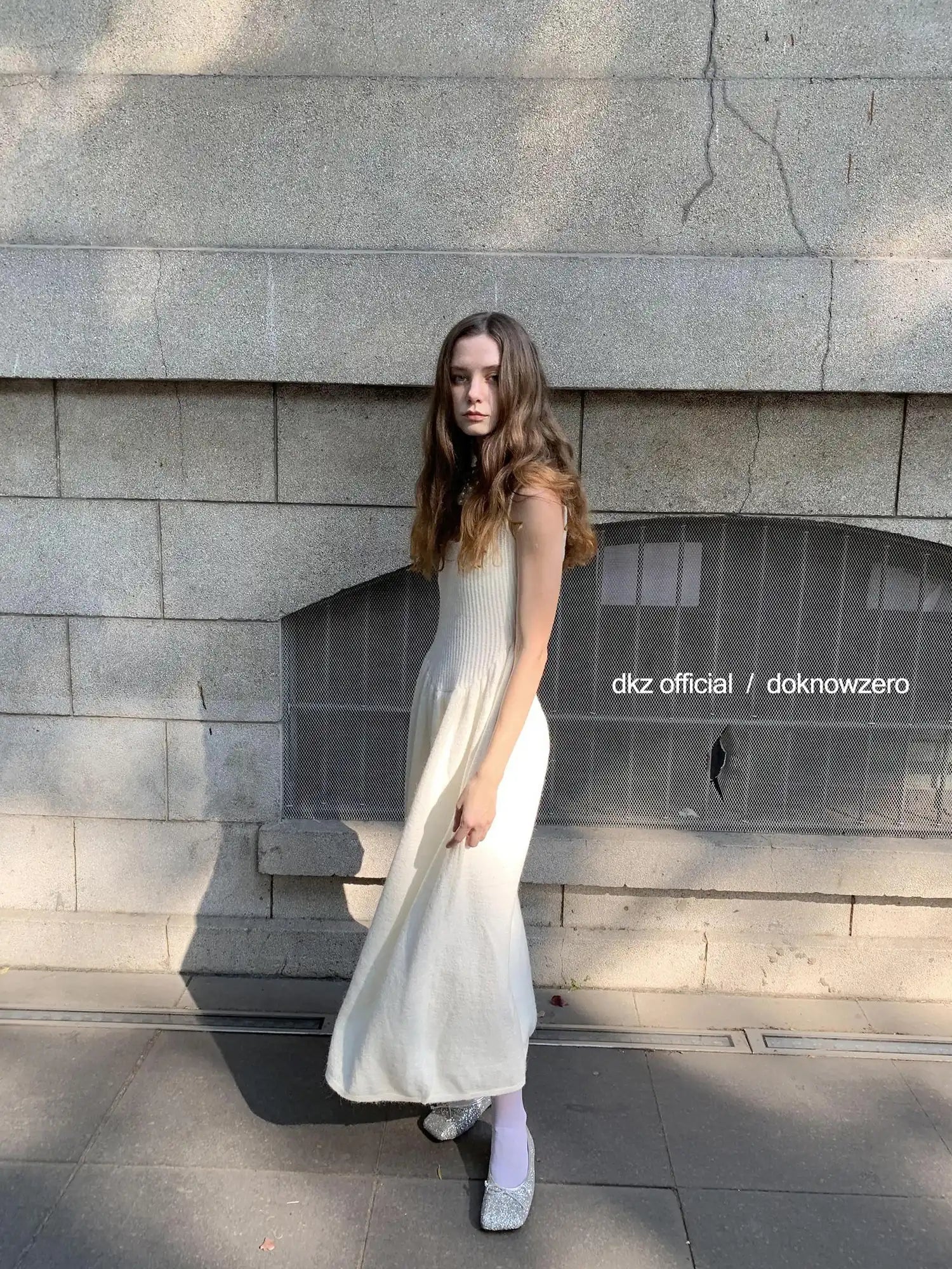 DKZ OFFICIAL Knit Vest Dress For Women Autumn Winter Long Skirt