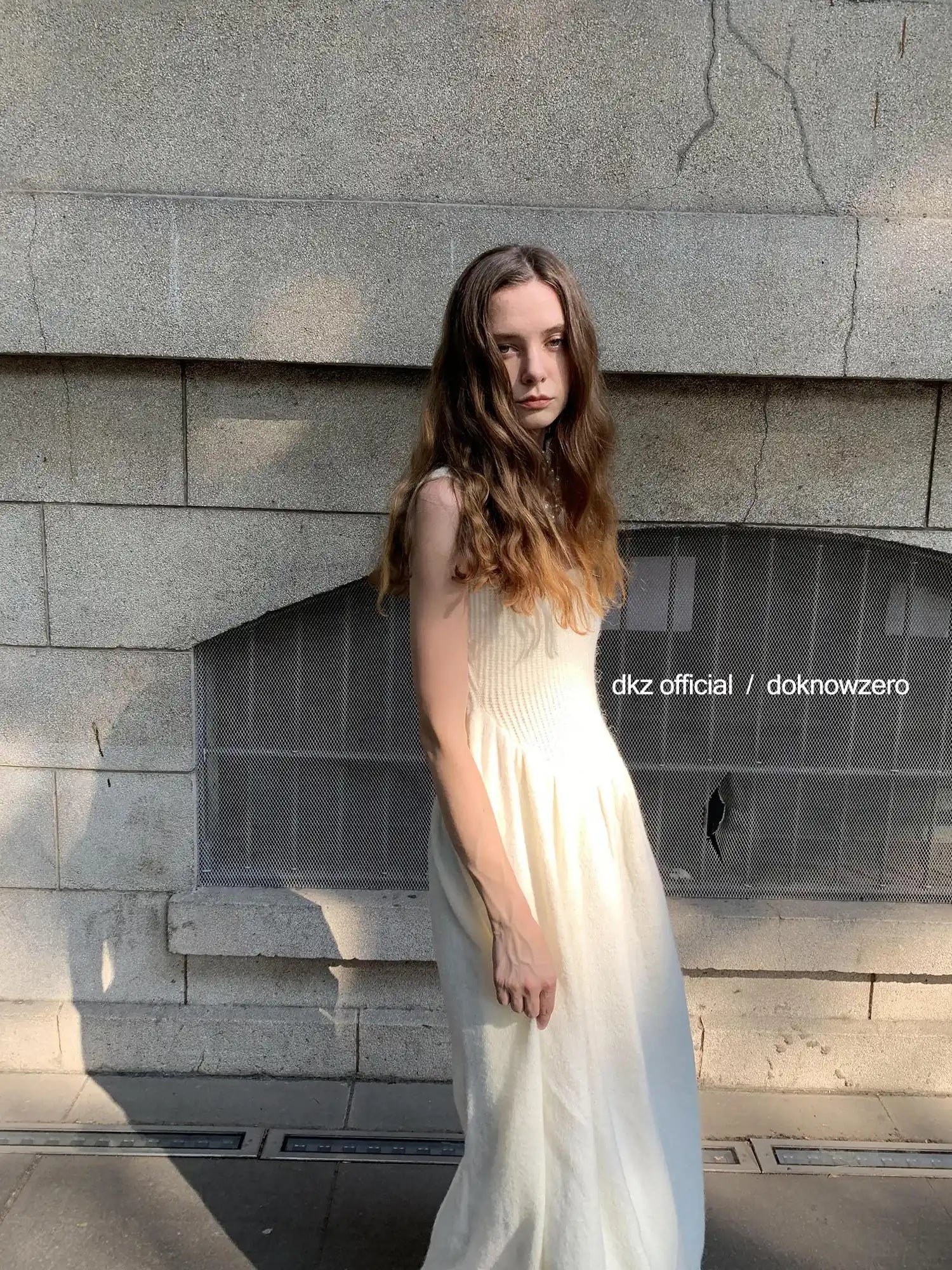 DKZ OFFICIAL Knit Vest Dress For Women Autumn Winter Long Skirt