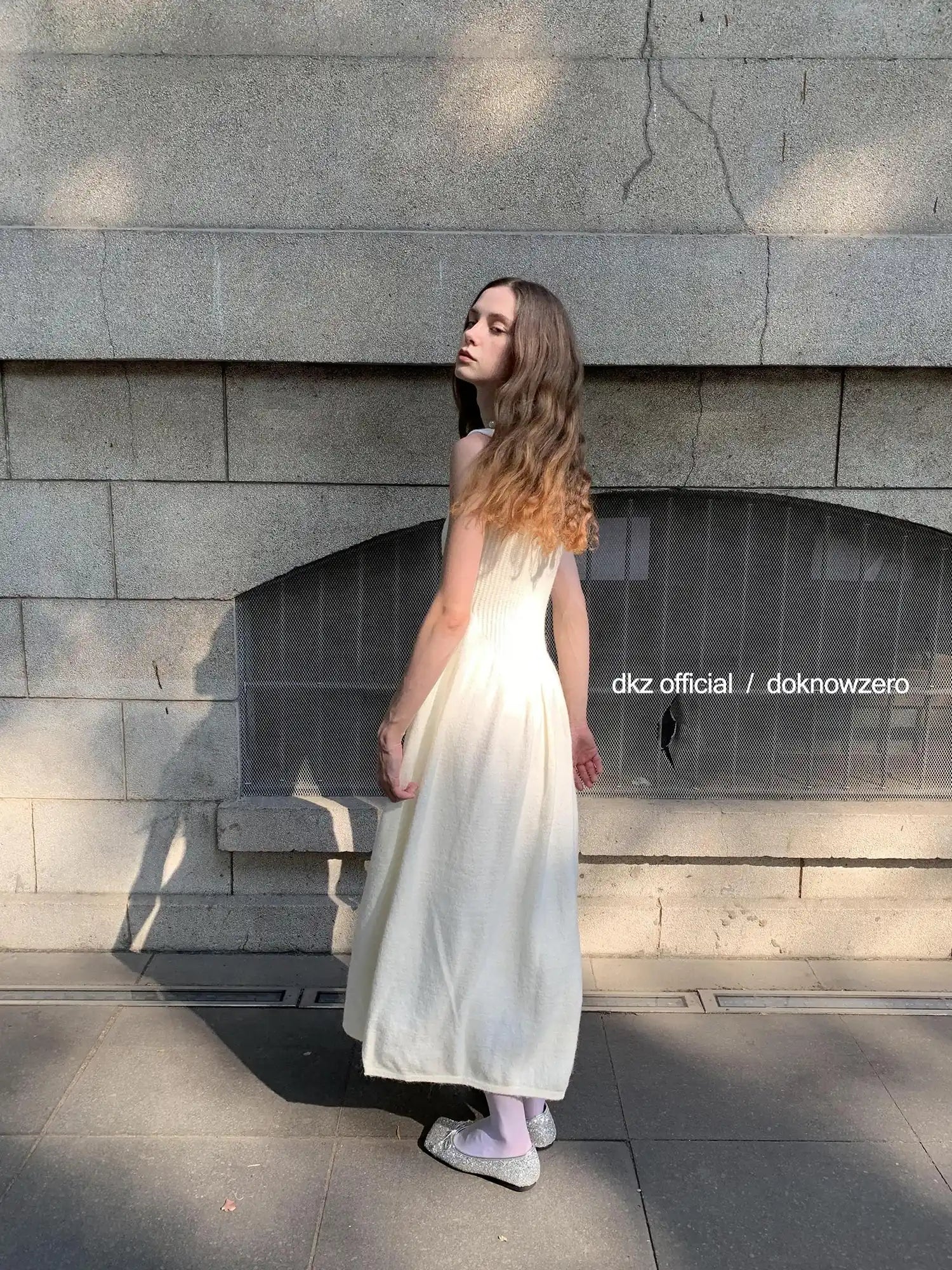 DKZ OFFICIAL Knit Vest Dress For Women Autumn Winter Long Skirt