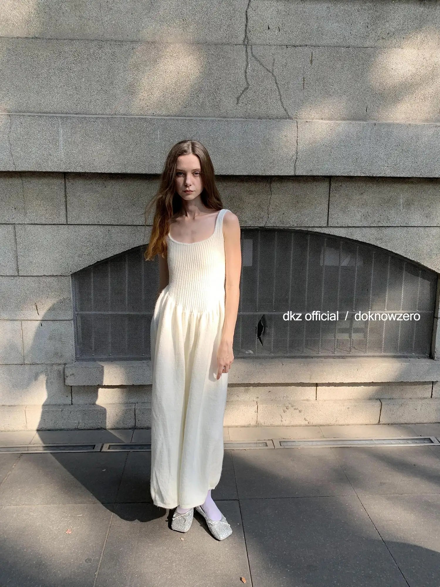 DKZ OFFICIAL Knit Vest Dress For Women Autumn Winter Long Skirt
