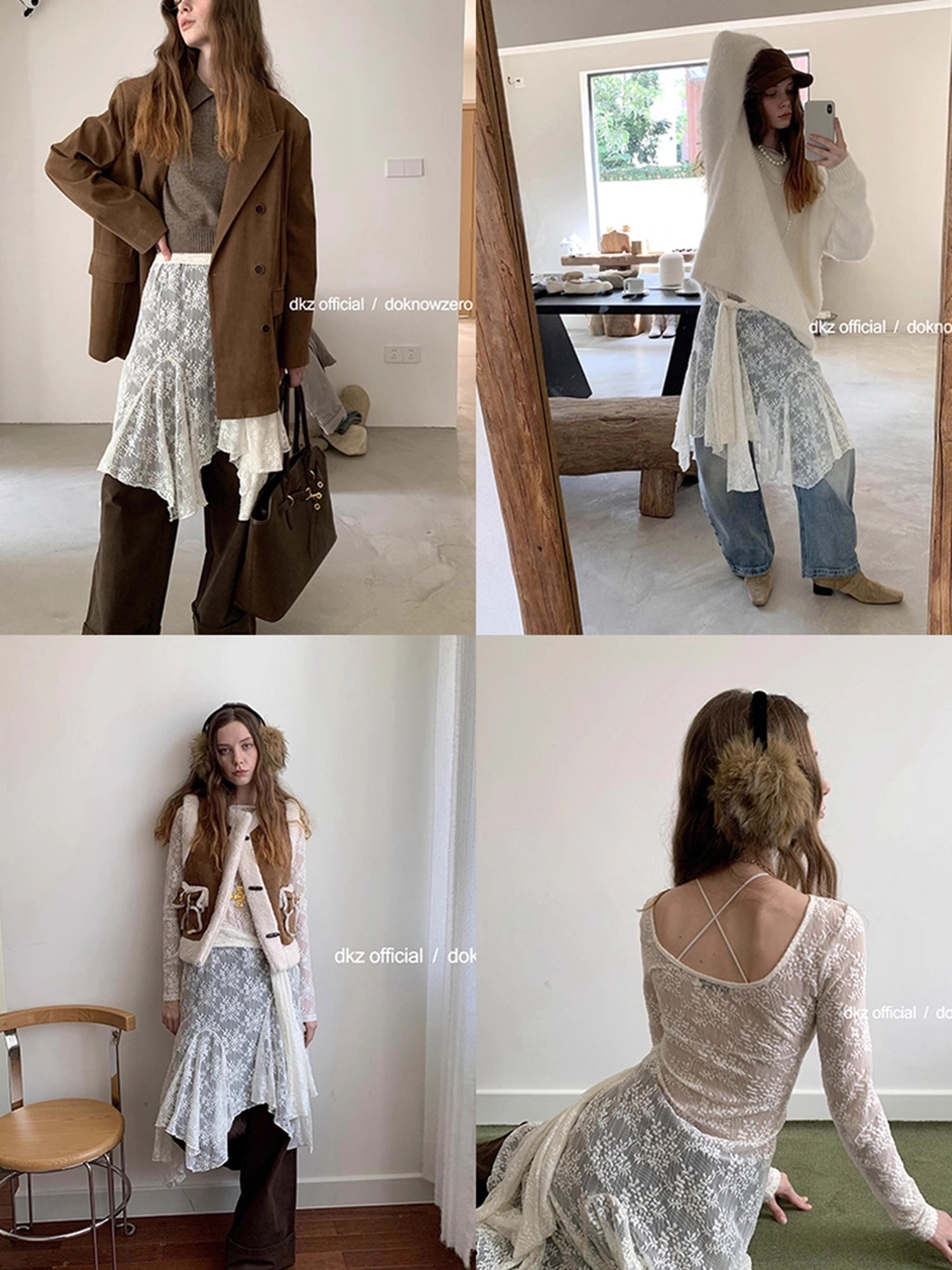 DKZ_OFFICIAL_Lace_Trimmed_Off_White_A_Line_Dress_MISSTT
