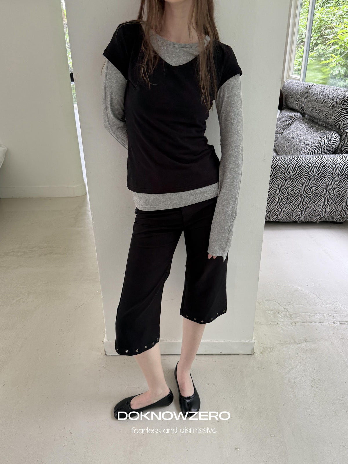 DKZ OFFICIAL Layered Colorblock Slim Fit Women&
