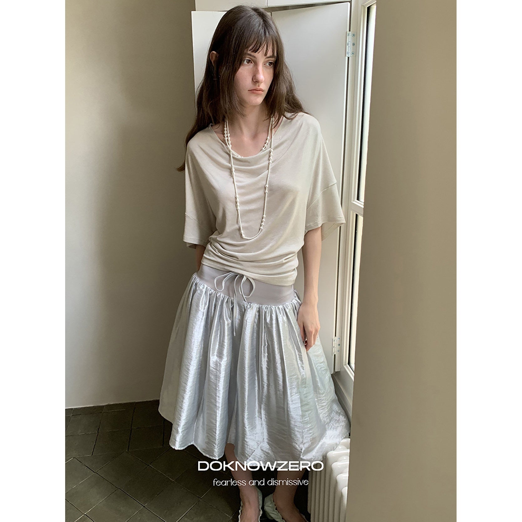DKZ_OFFICIAL_Lustrous_Vintage_Voluminous_Mid_Rise_Elastic_Waist_Women&
