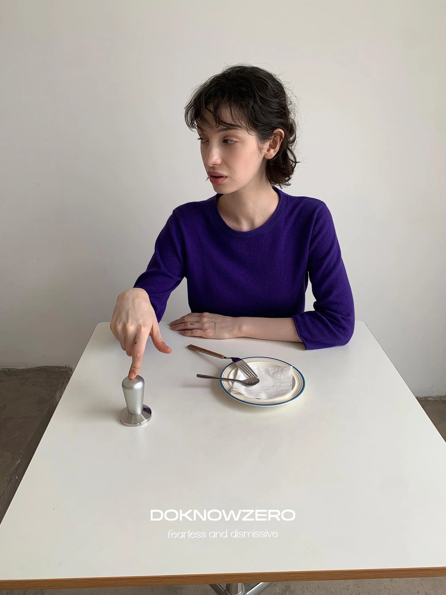DKZ OFFICIAL Mid Sleeve Knit Top For Women
