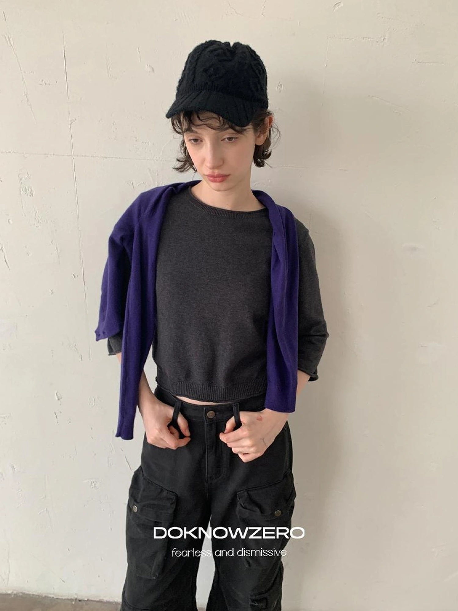 DKZ OFFICIAL Mid Sleeve Knit Top For Women