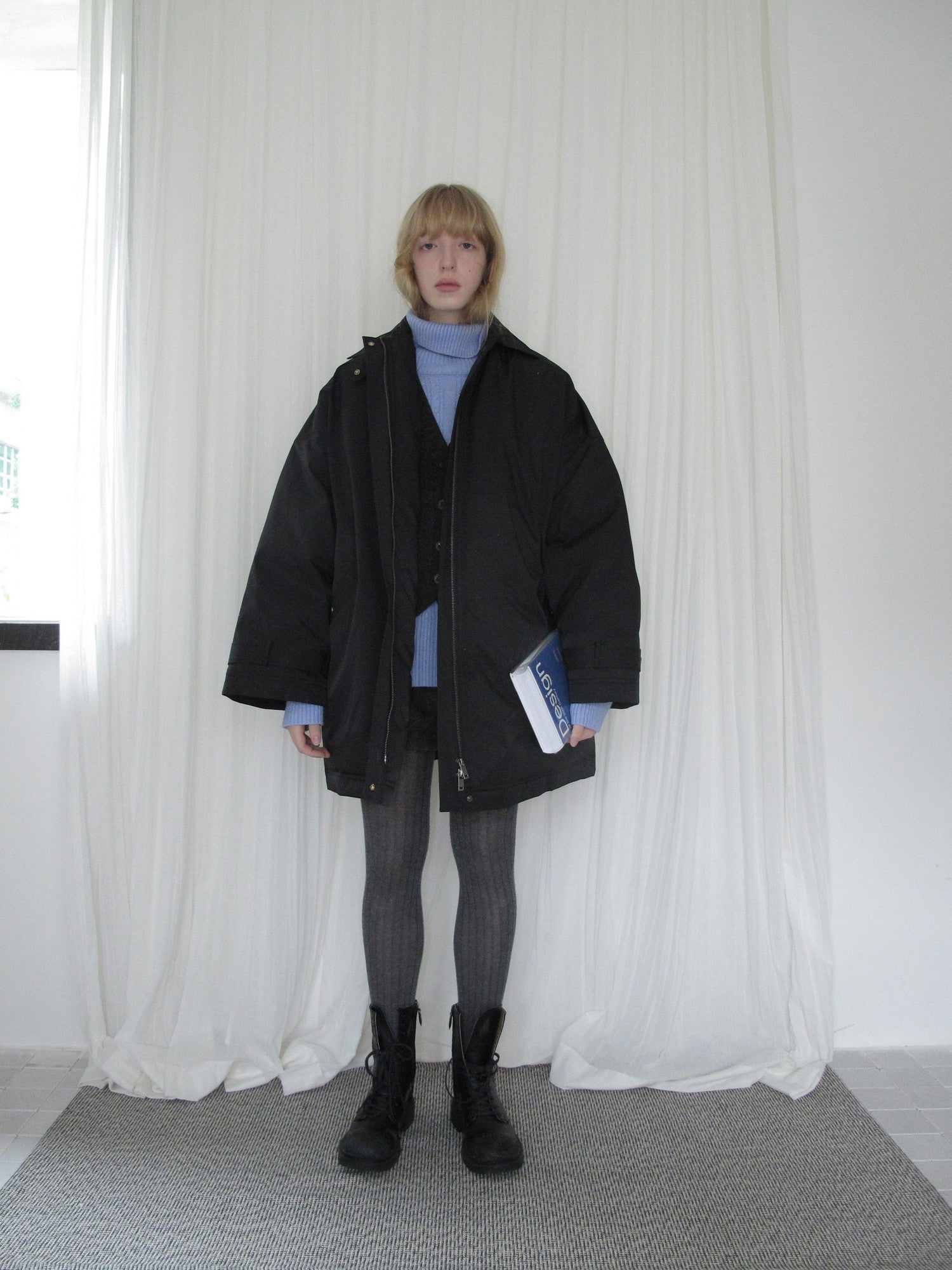DKZ OFFICIAL Minimal Trench Silhouette Mid Length Lapel Loose Women&