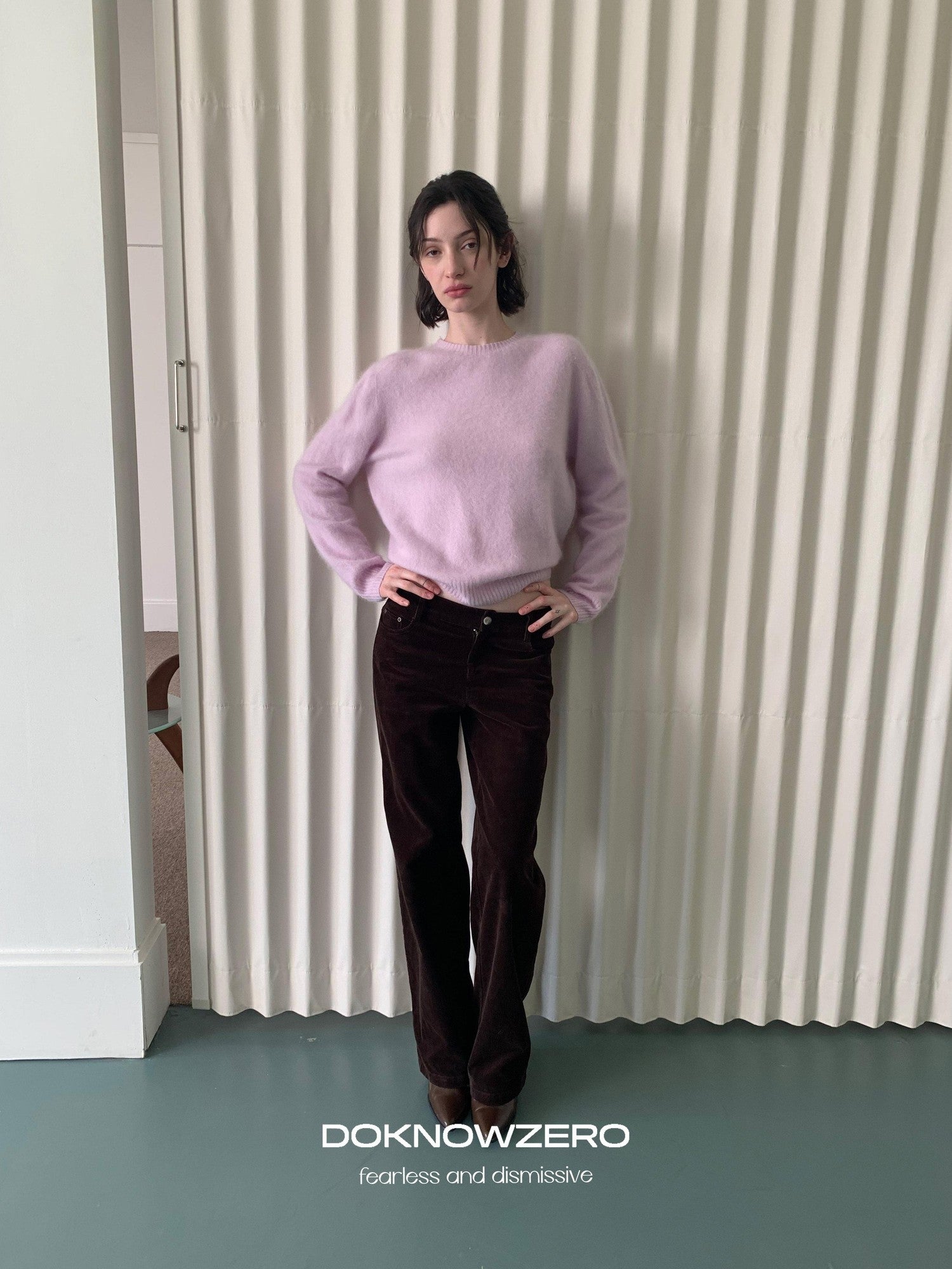 DKZ OFFICIAL Pastel Soft Knit Crew Neck Women&