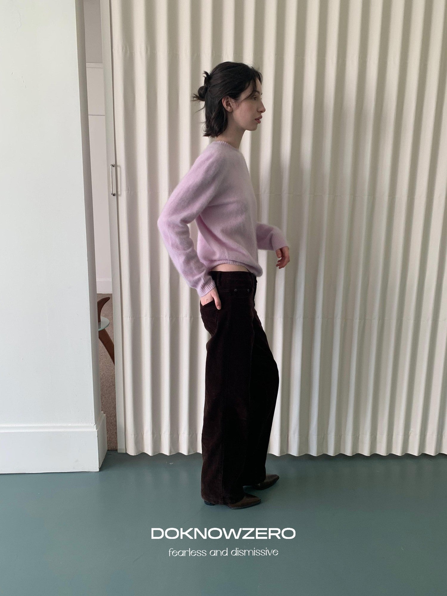 DKZ OFFICIAL Pastel Soft Knit Crew Neck Women&