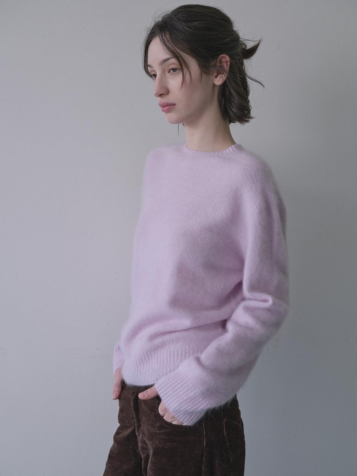 DKZ OFFICIAL Pastel Soft Knit Crew Neck Women&