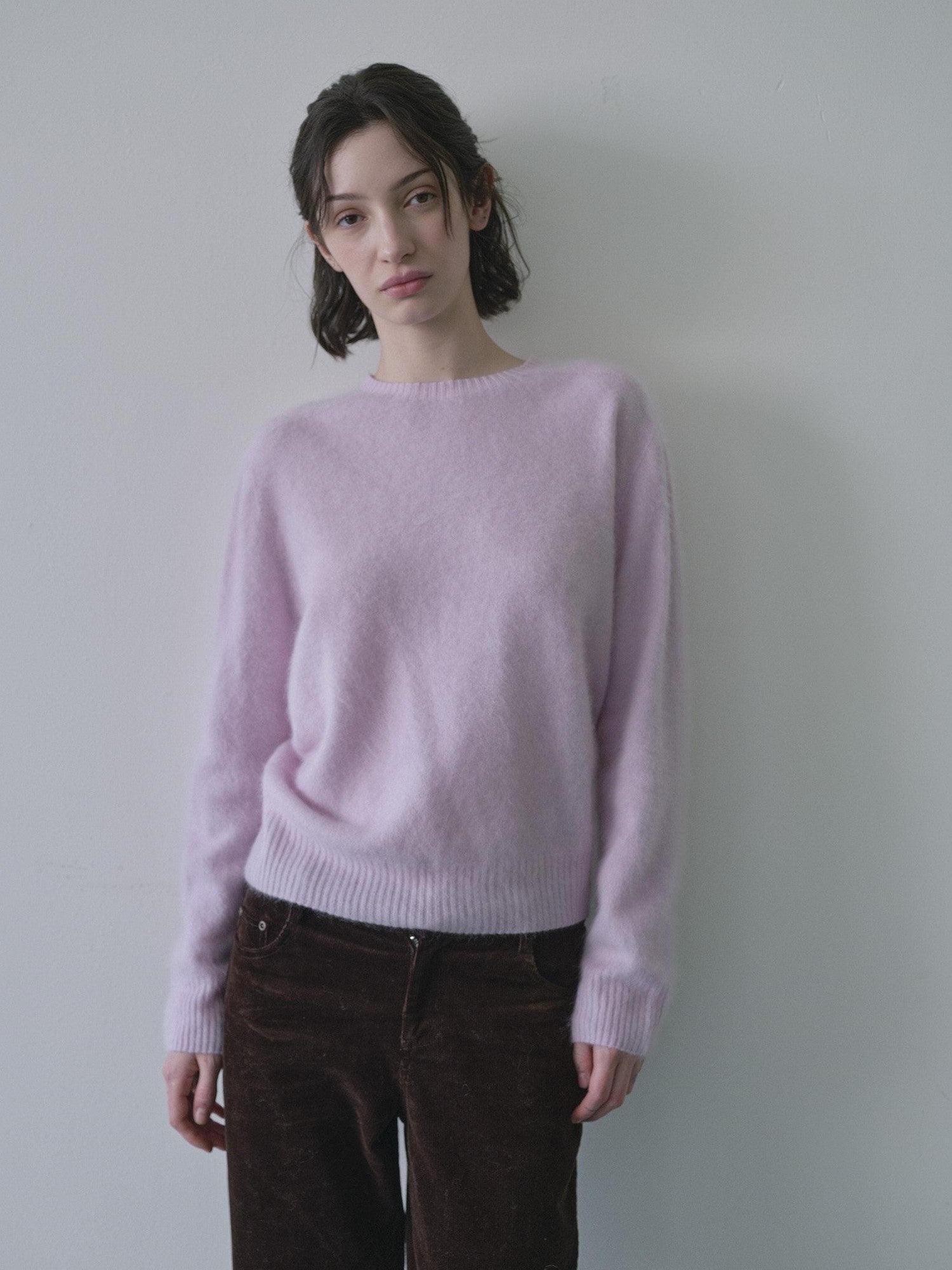 DKZ OFFICIAL Pastel Soft Knit Crew Neck Women&