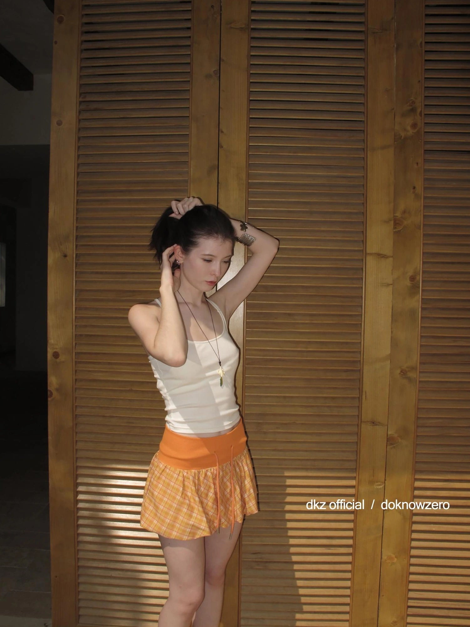 DKZ OFFICIAL Polka Dot Star Strappy Top