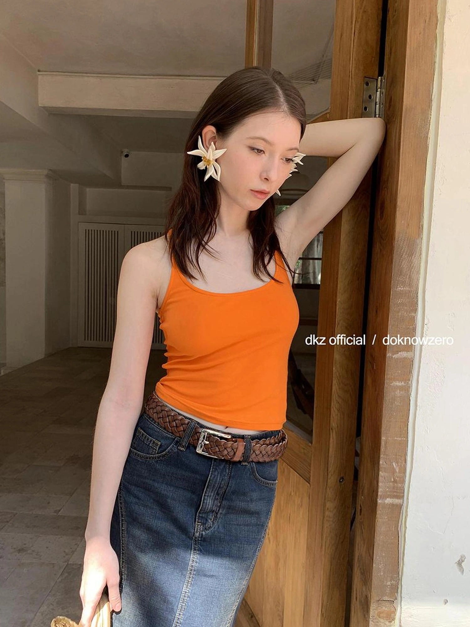 DKZ OFFICIAL Polka Dot Star Strappy Top