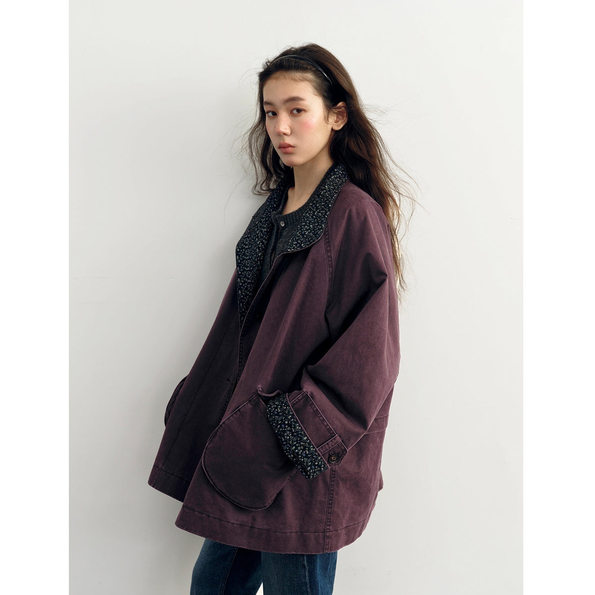 DKZ_OFFICIAL_Purple_Floral_Patchwork_Quilted_Loose_Women&