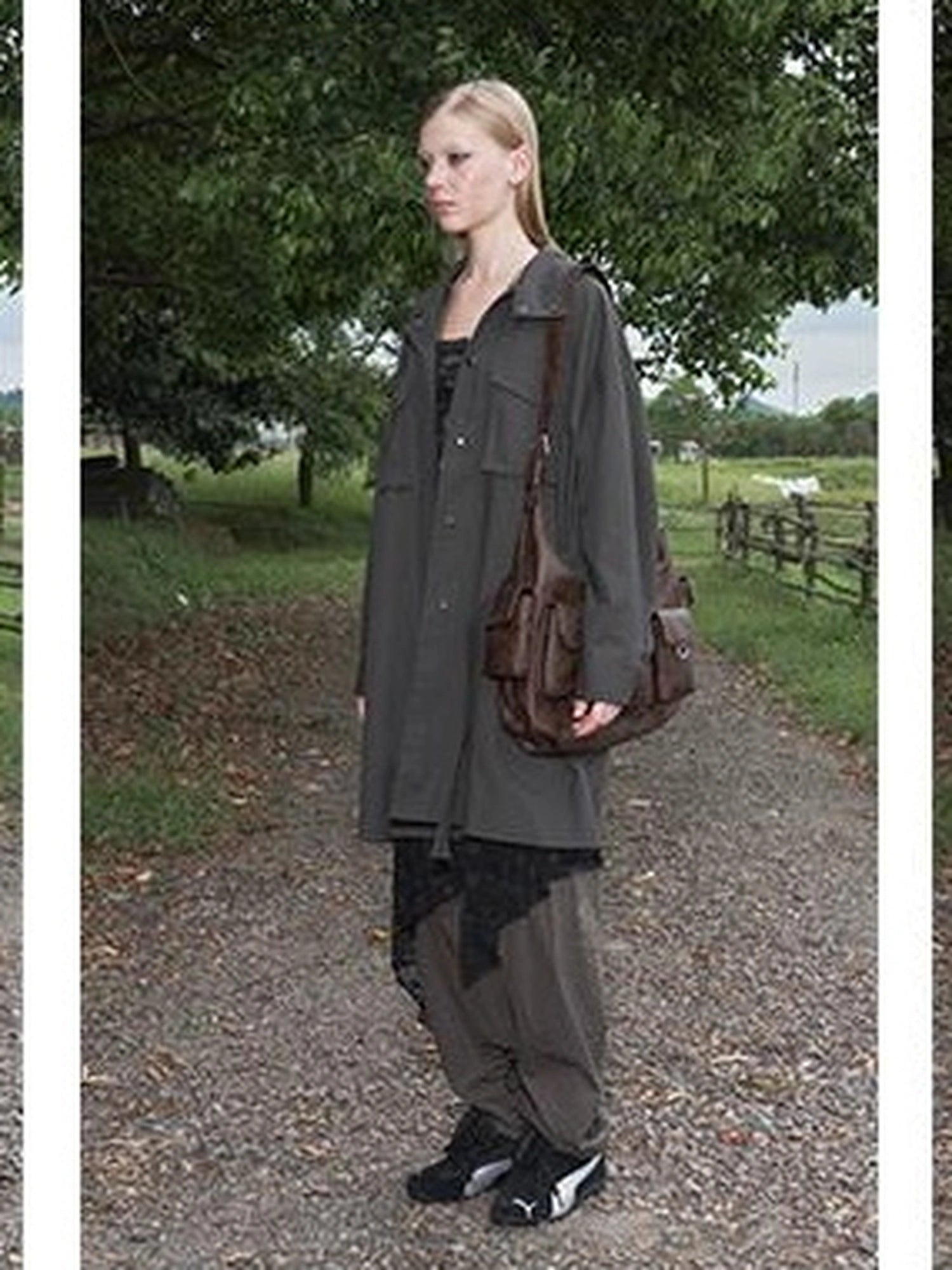 DKZ OFFICIAL Rayon Cotton Blend Grey Trench Coat With Pockets Mid Length Relaxed Fit