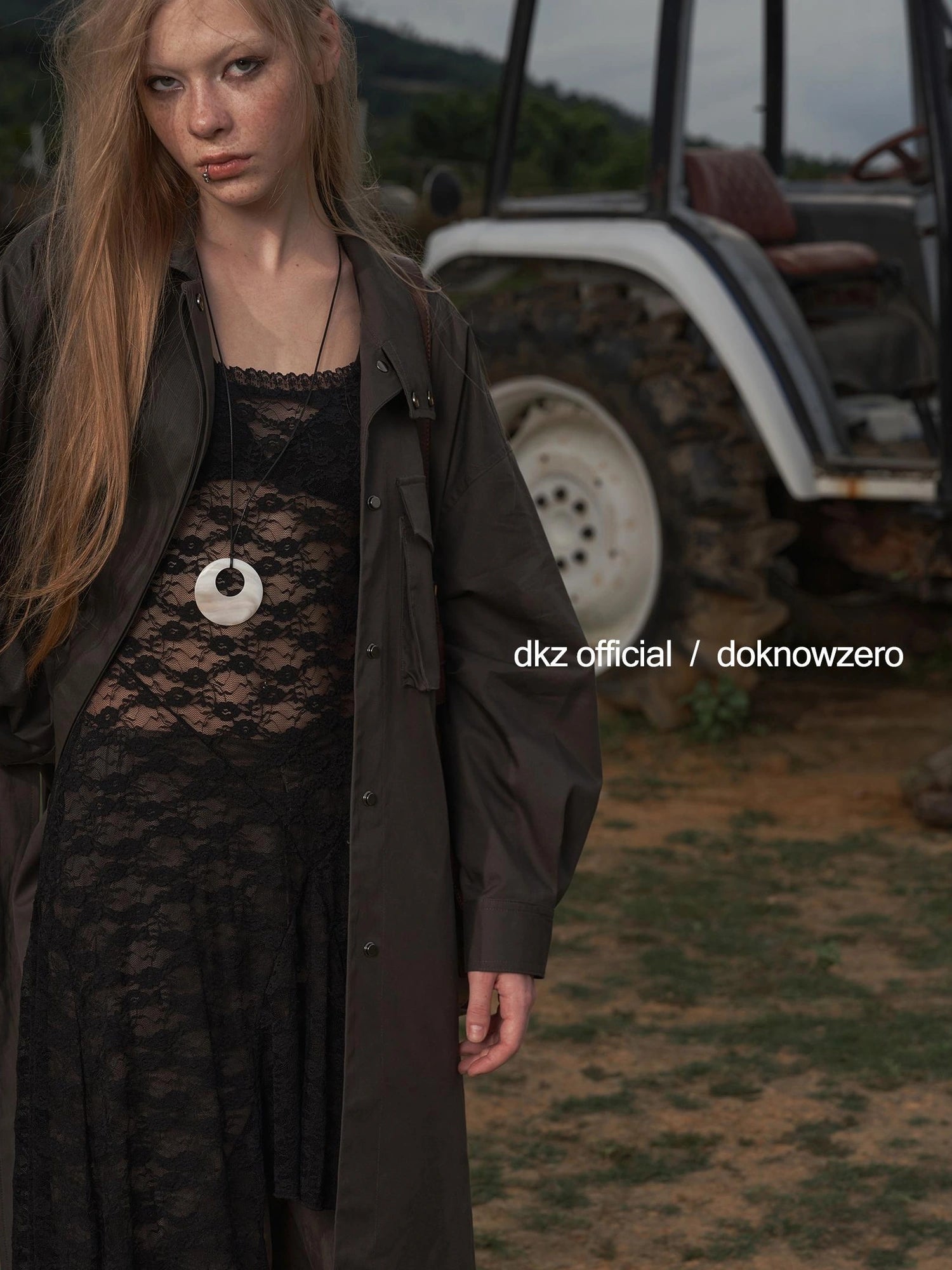 DKZ OFFICIAL Rayon Cotton Blend Grey Trench Coat With Pockets Mid Length Relaxed Fit