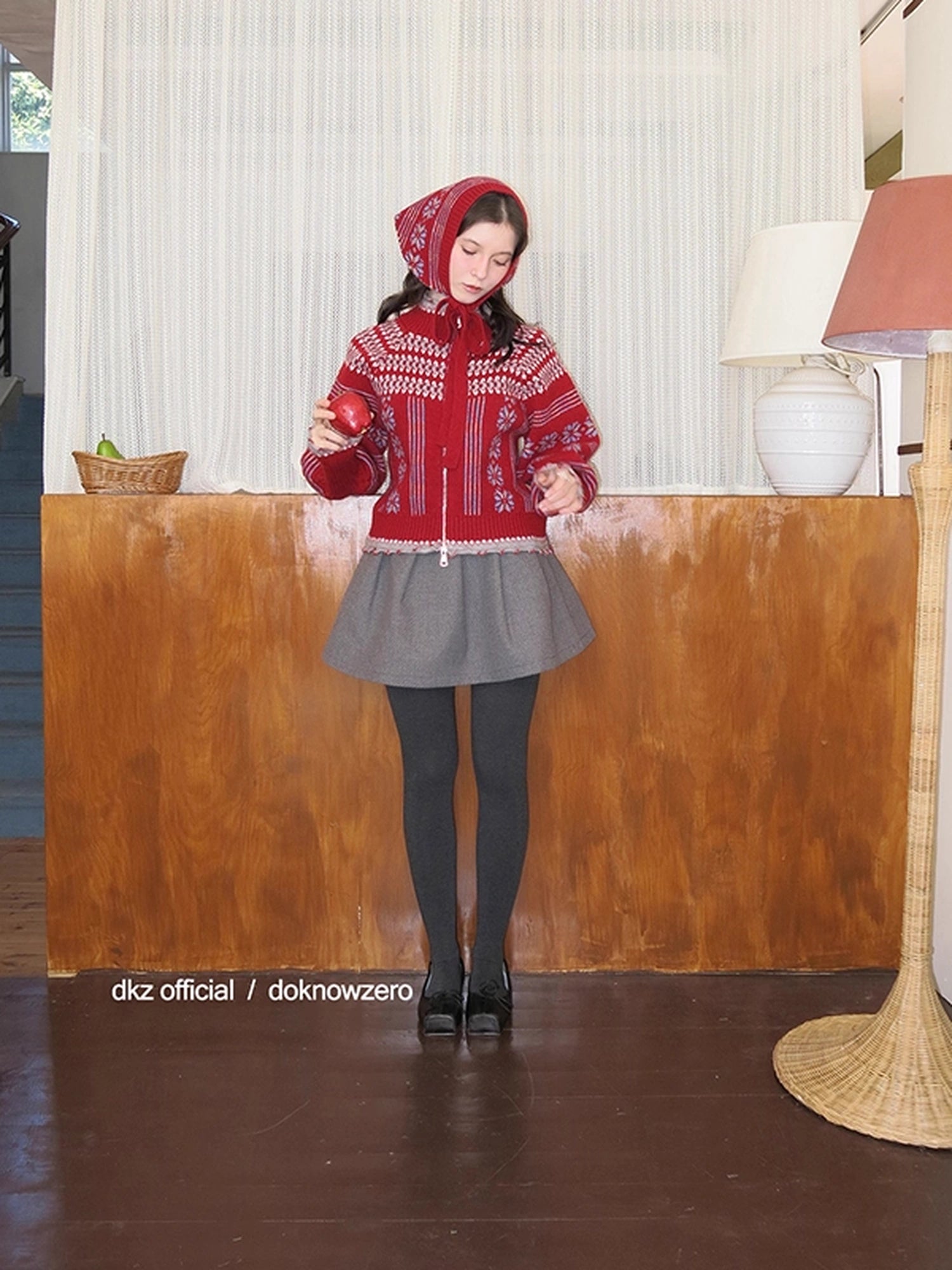 DKZ_OFFICIAL_Red_Elastic_Waist_Flared_A_Line_Skirt_MISSTT