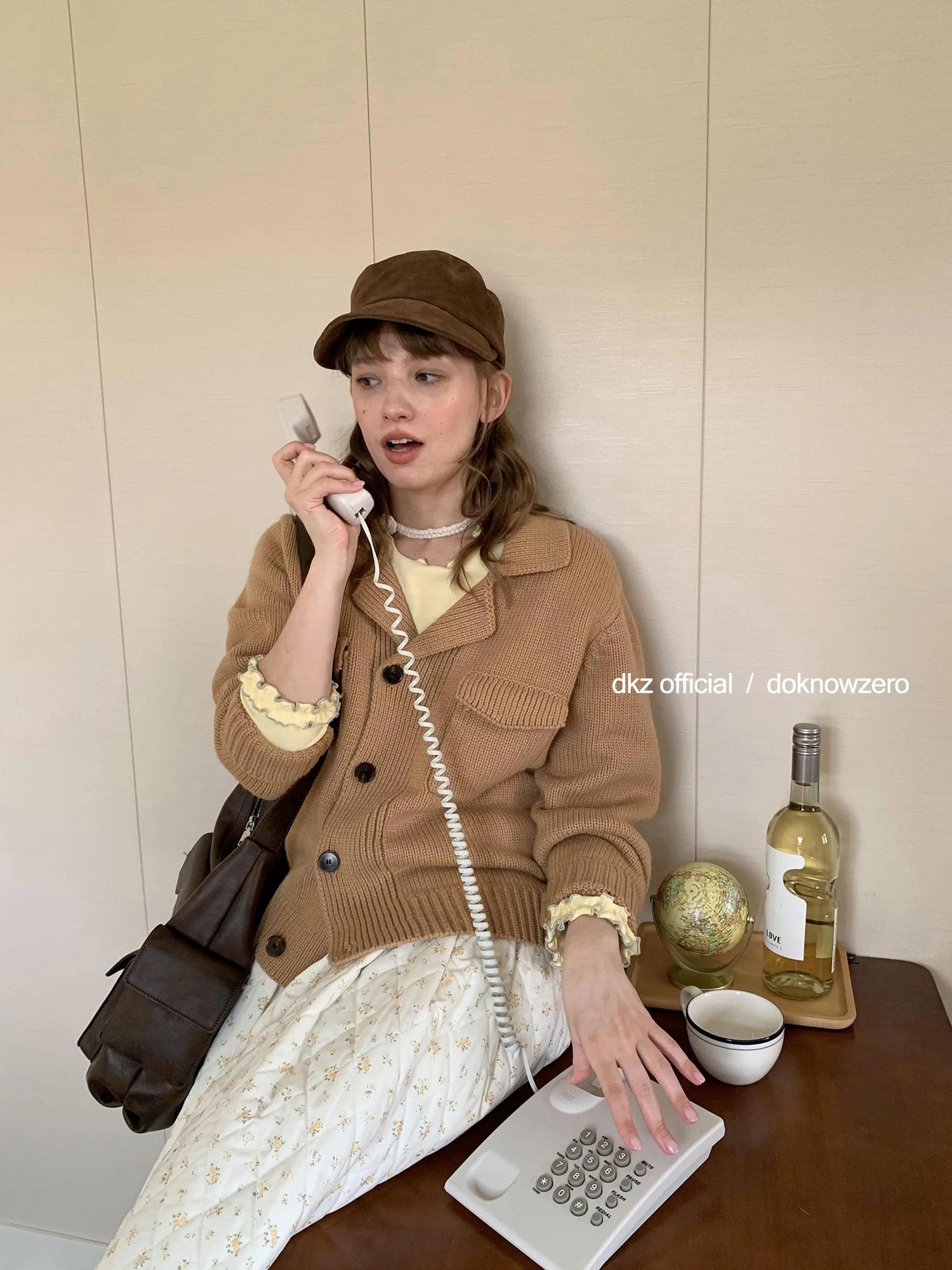 DKZ OFFICIAL Rolled Cuff Slim Fit Long Sleeve Tee