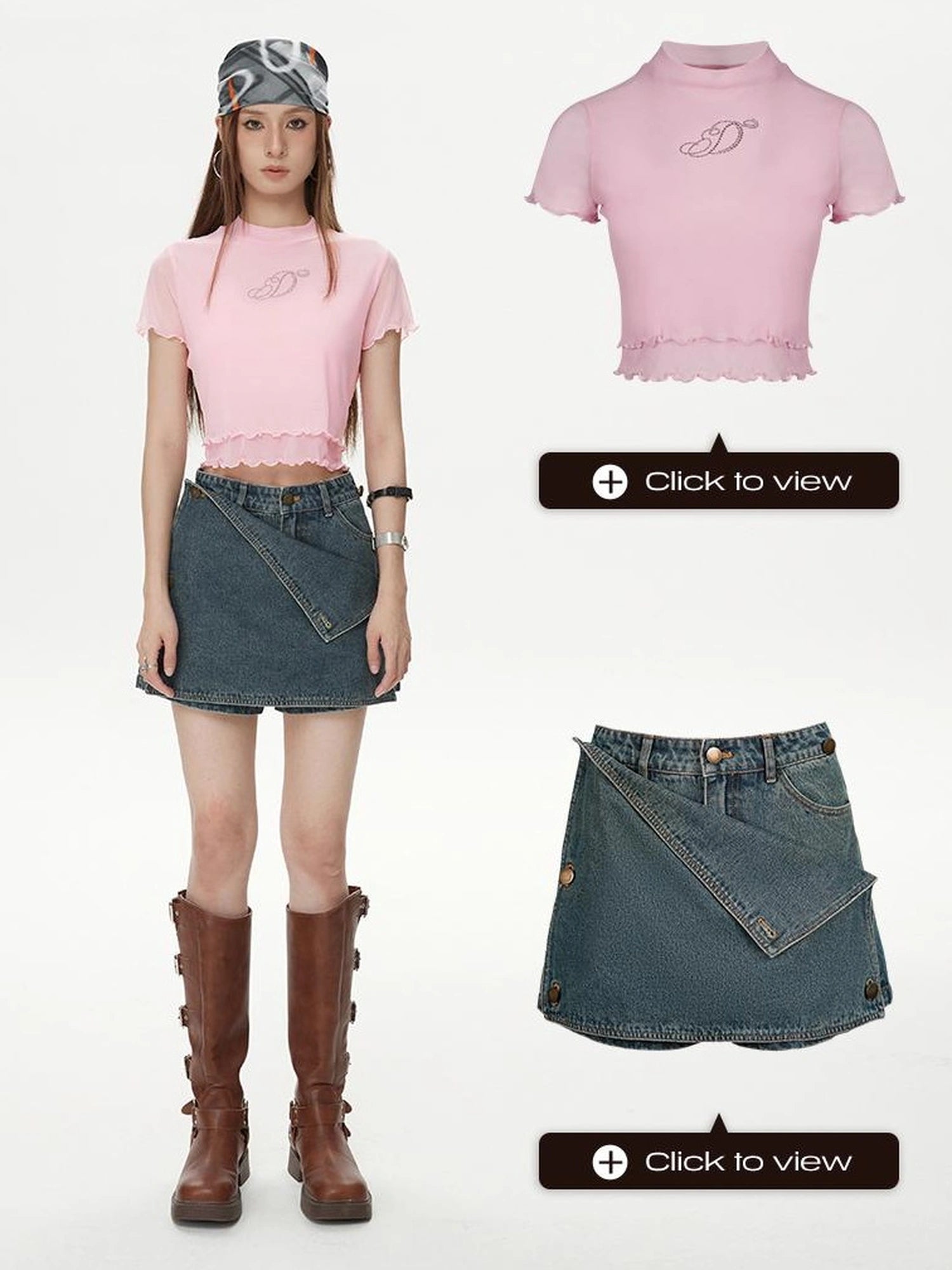DKZ OFFICIAL Sheer Mesh Pink Tee With Sequins