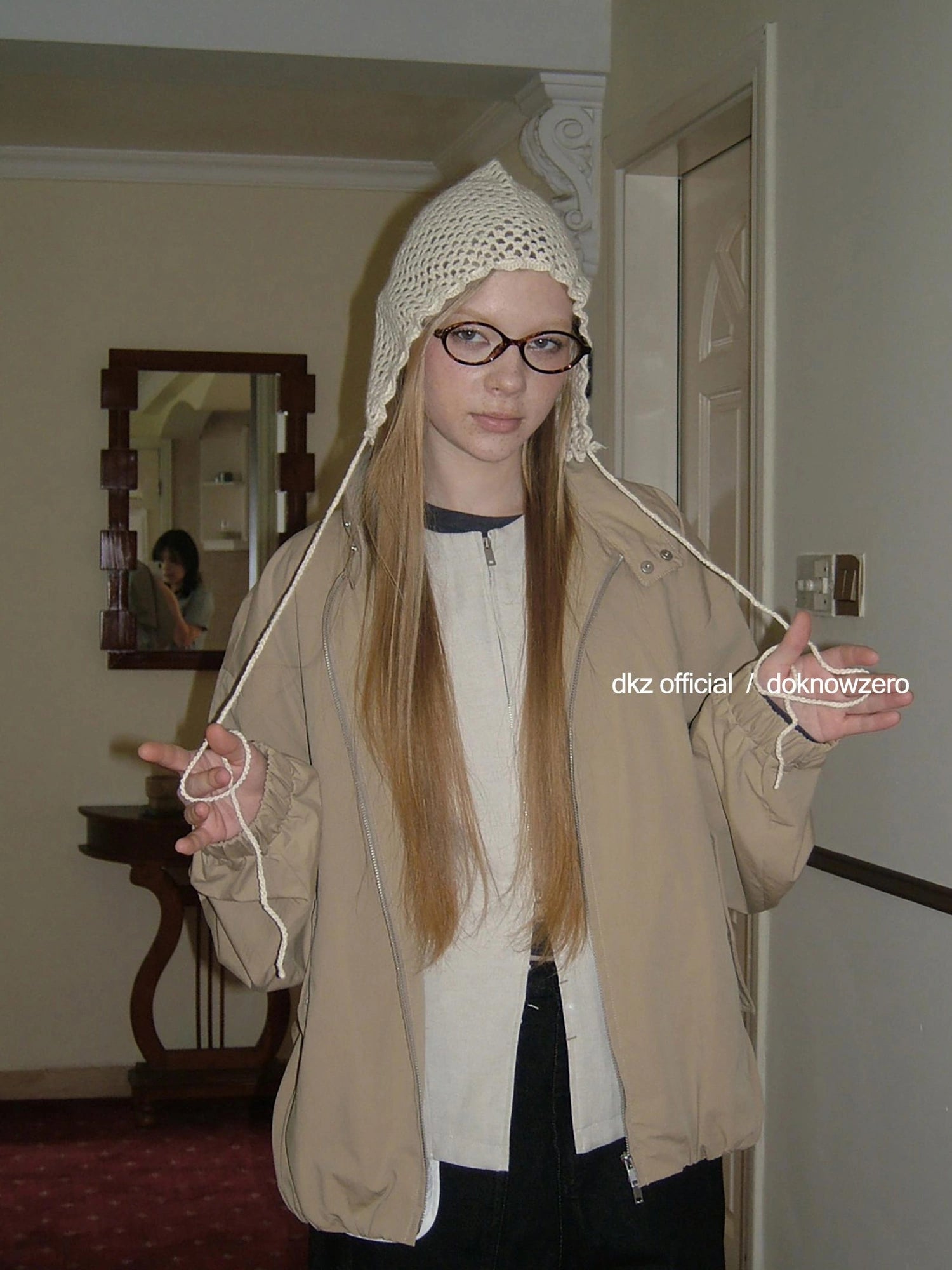 DKZ OFFICIAL Stand Collar Oversized Jacket For Women