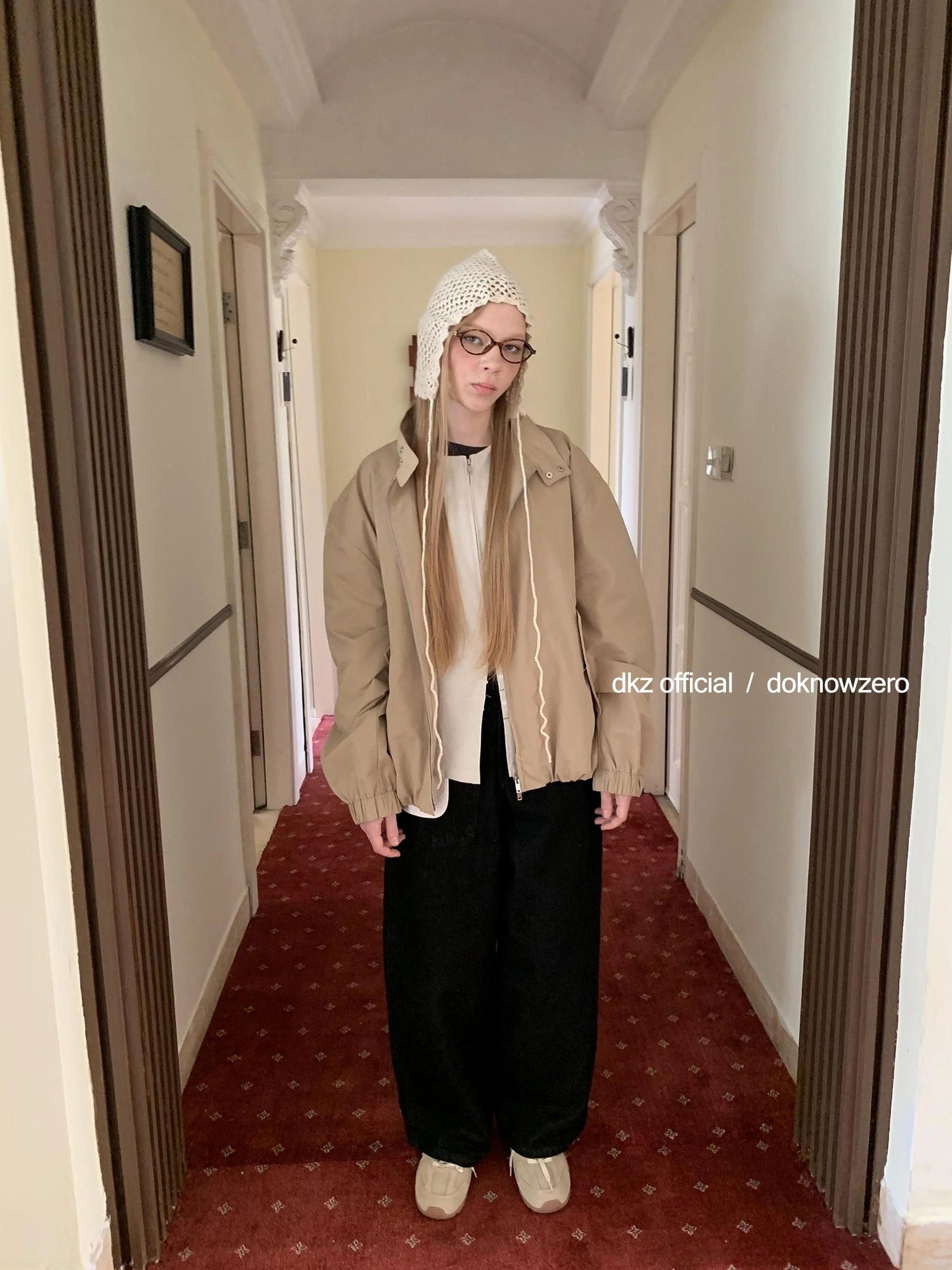 DKZ OFFICIAL Stand Collar Oversized Jacket For Women
