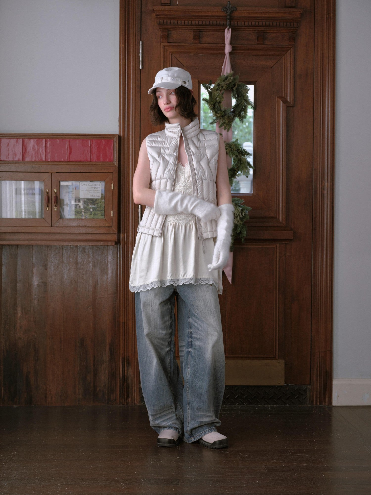 DKZ OFFICIAL Star Ribbed Quilted Layered Sleeveless Women&
