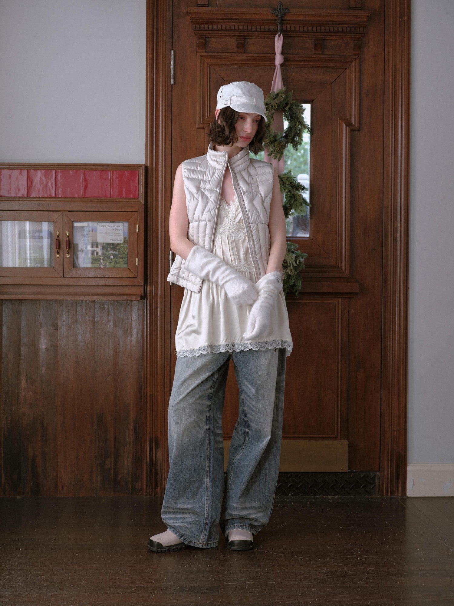 DKZ OFFICIAL Star Ribbed Quilted Layered Sleeveless Women&