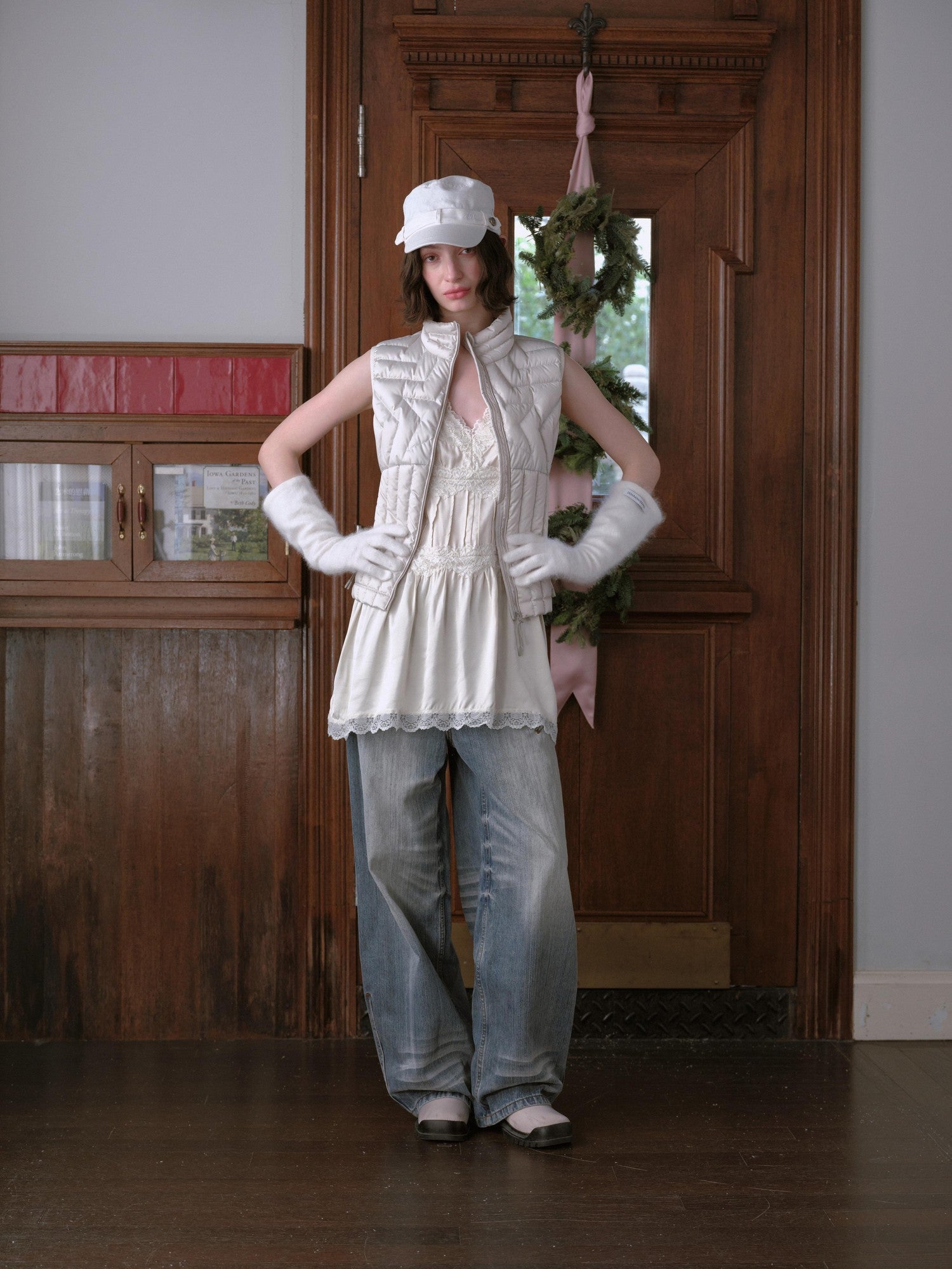 DKZ OFFICIAL Star Ribbed Quilted Layered Sleeveless Women&